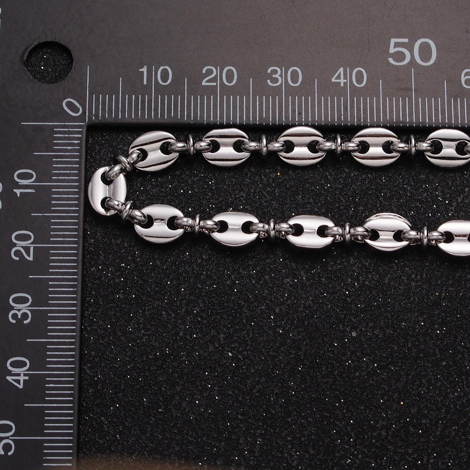 6mm silver anchor mariner link chain necklace long necklace statement unisex chain necklace, gift for him or her wa-1595