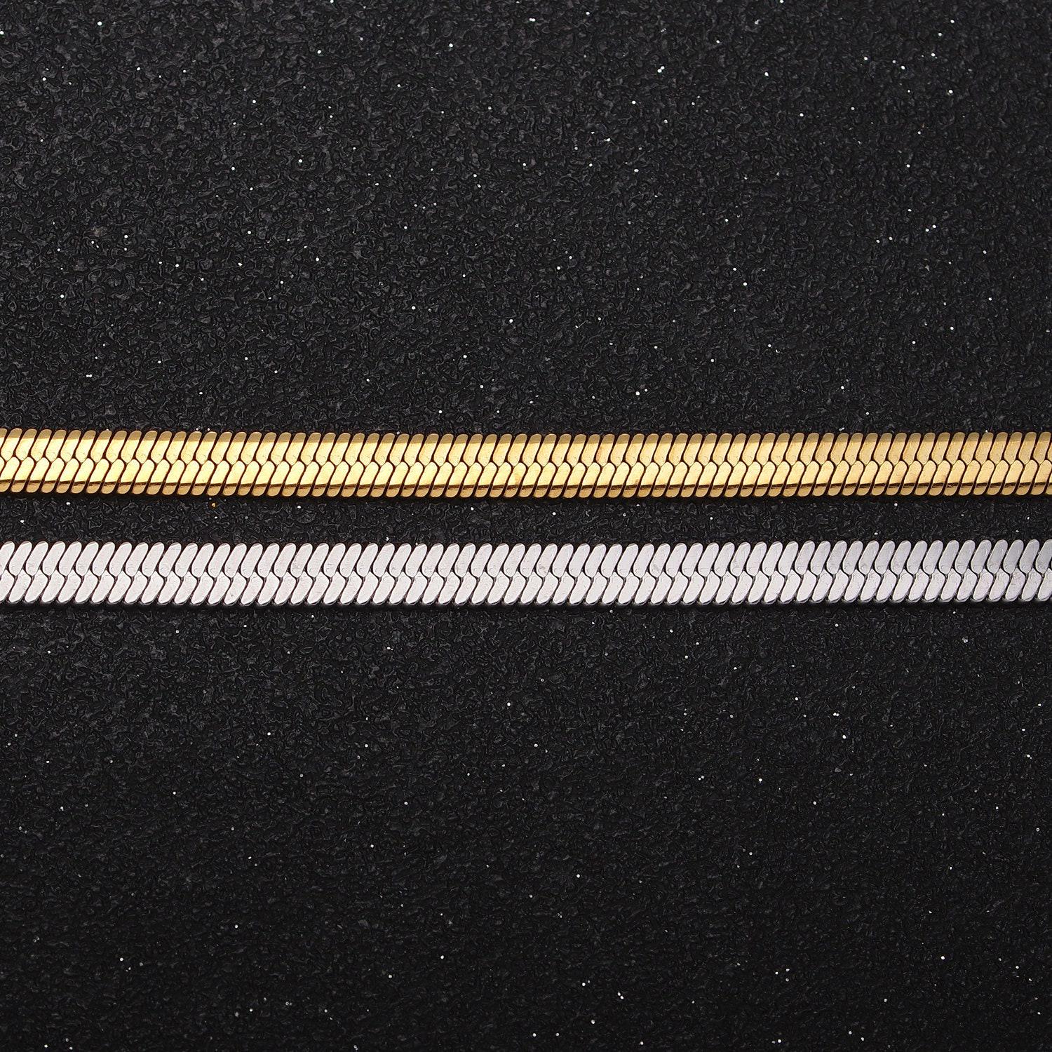 2.5mm stainless steel herringbone chain necklace for jewelry making, 18 inch finished ready to wear herringbone chain wa1552