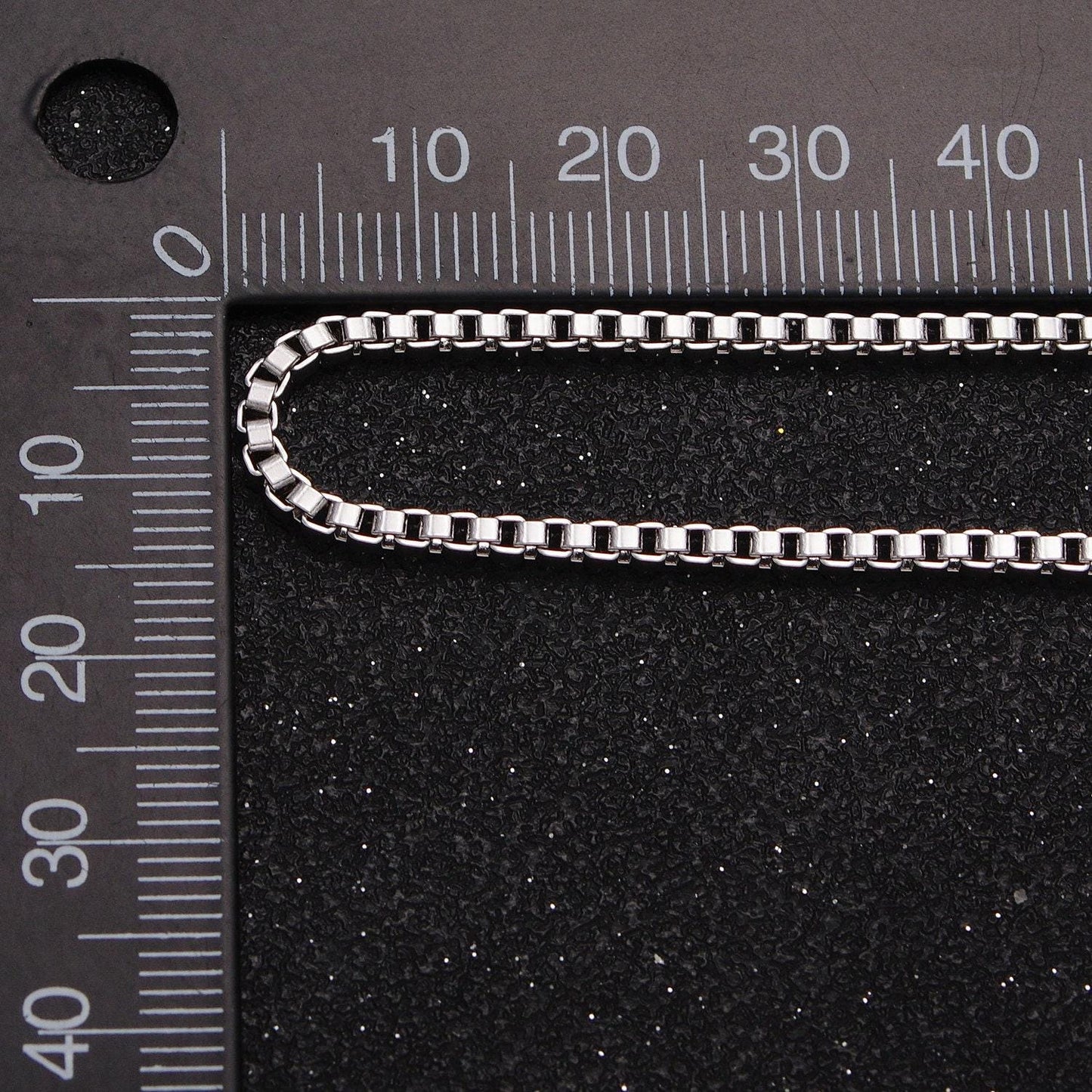 Silver box chain necklace - men's/unisex 2mm waterproof box necklace, minimalist gifts for men, women ready to wear chain for gift wa1547