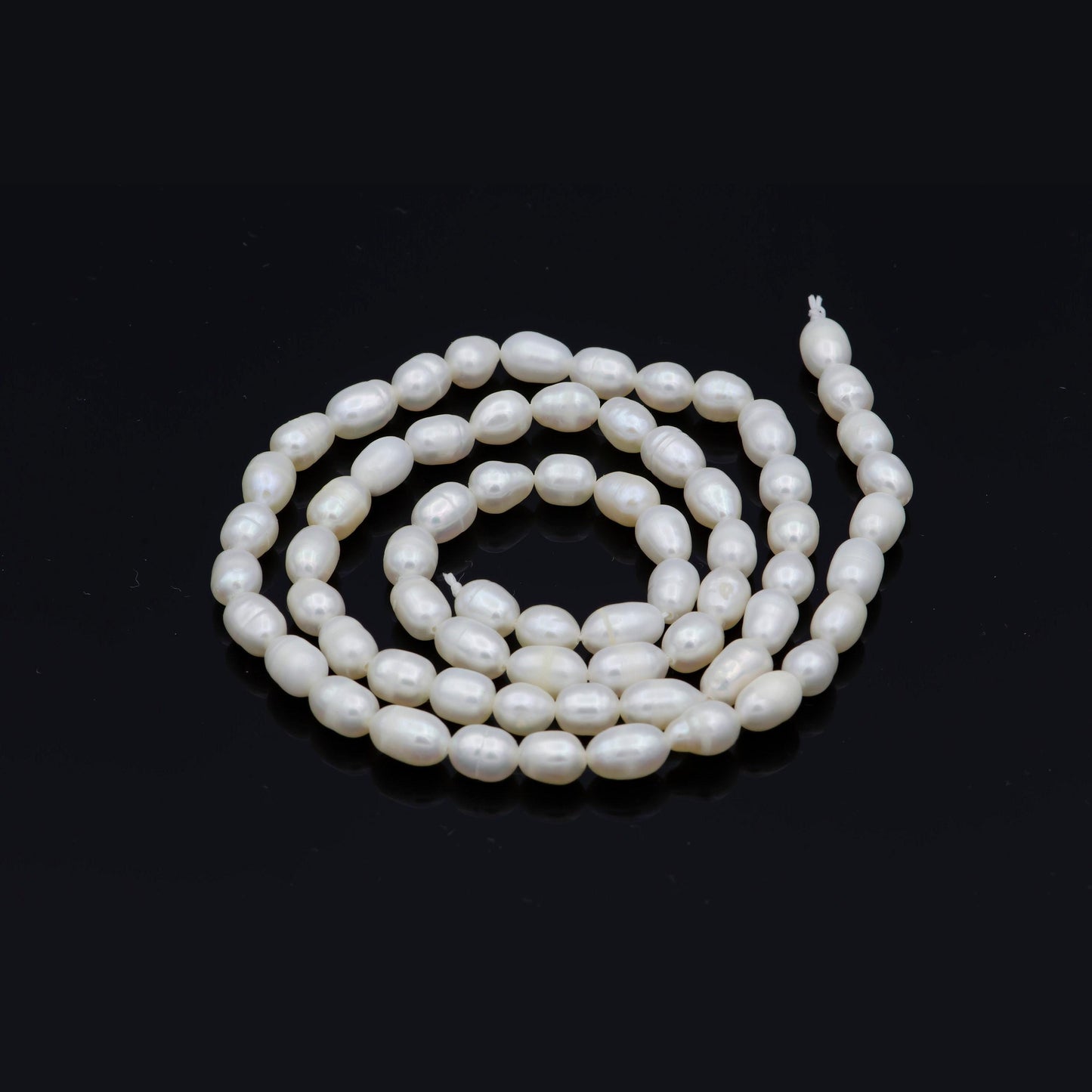Natural white oval rice freshwater pearl beads awesome luster quality genuine cultured fresh water small seed pearls 3.3mm-3.5mm aaa, wa-150