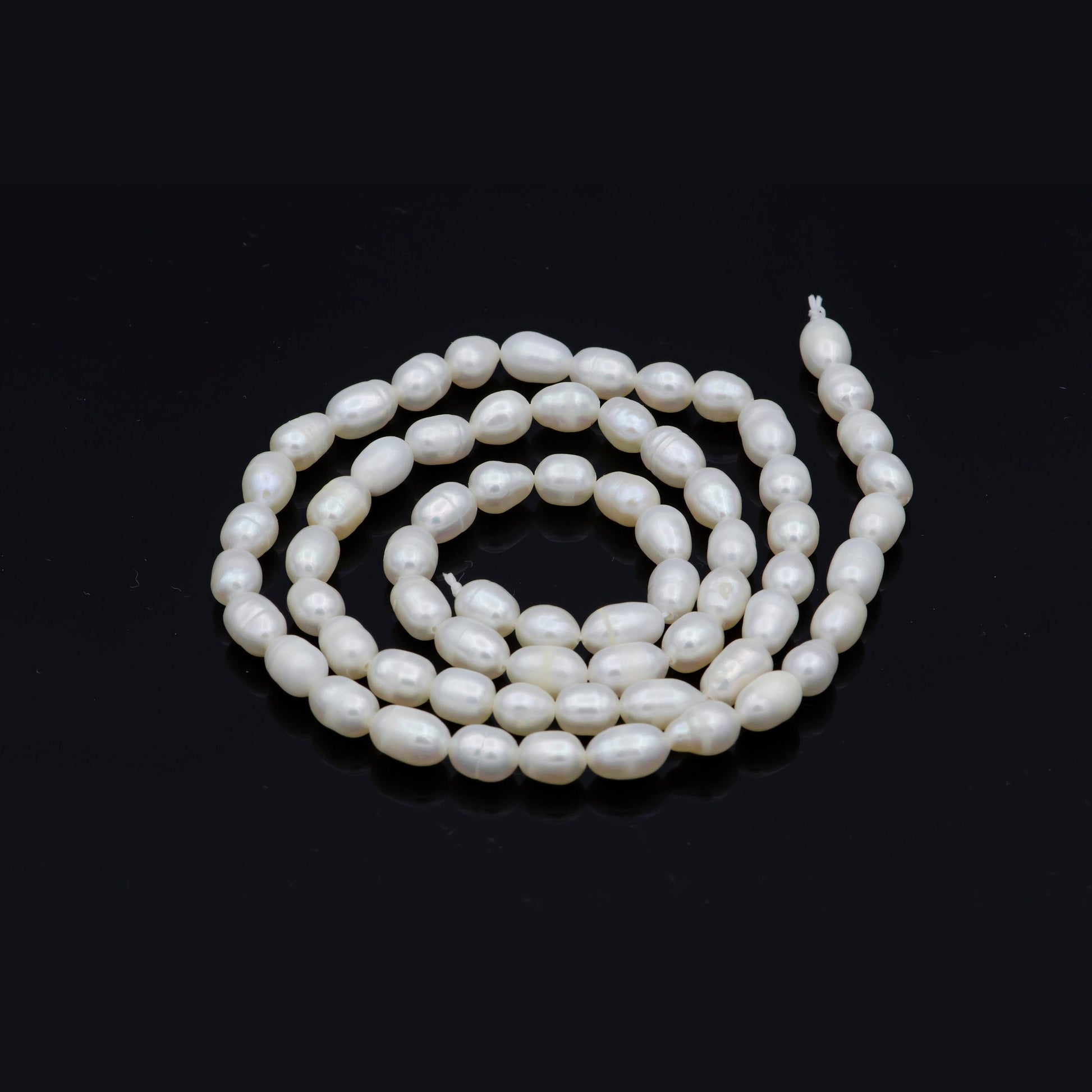 Natural white oval rice freshwater pearl beads awesome luster quality genuine cultured fresh water small seed pearls 3.3mm-3.5mm aaa, wa-150