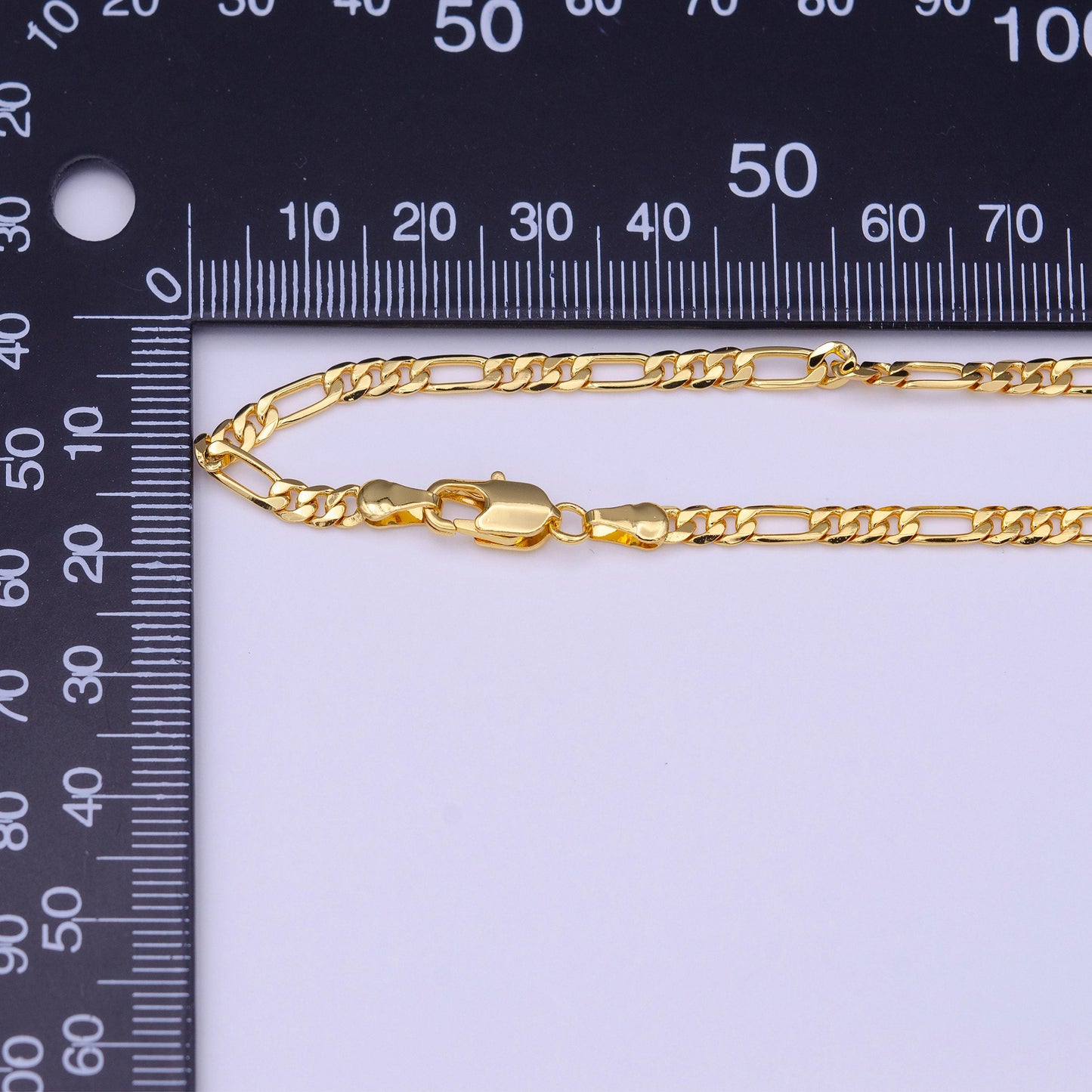 18 inch ready to use 24k gold filled figaro necklace chain, layering figaro chain dainty necklace,perfect for pendant charm necklace wa-1466