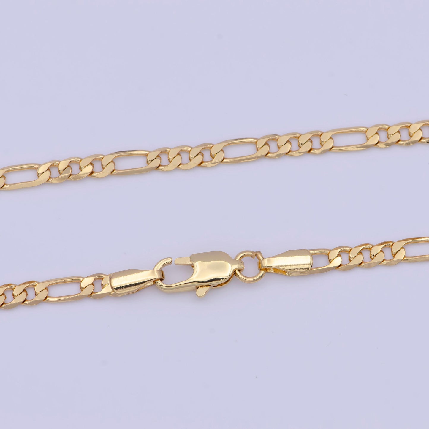 Ready to use gold filled figaro necklace chain, layering figaro chain, dainty 3.3mm figaro necklace w/lobster clasps | wa-1363