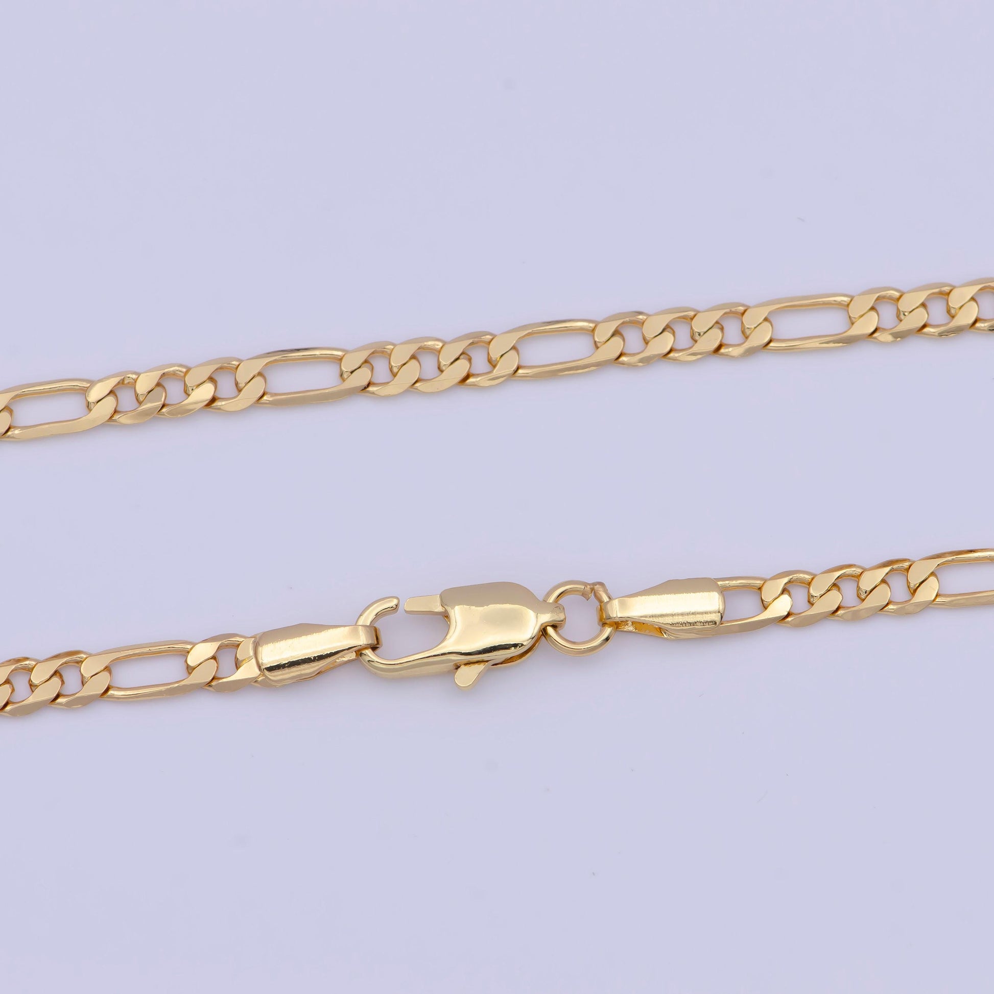 Ready to use gold filled figaro necklace chain, layering figaro chain, dainty 3.3mm figaro necklace w/lobster clasps | wa-1363
