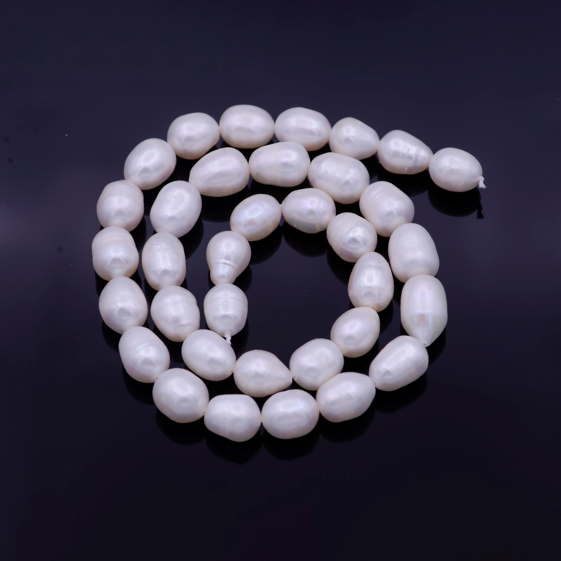 8mm nugget pearl beads white freshwater pearl beads strand big seed natural pearl luster pearl jewelry wholesale high quality aaa wa1336