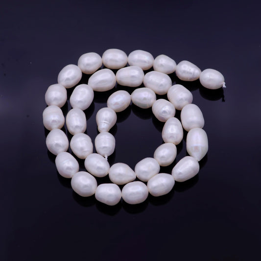 8mm nugget pearl beads white freshwater pearl beads strand big seed natural pearl luster pearl jewelry wholesale high quality aaa wa1336
