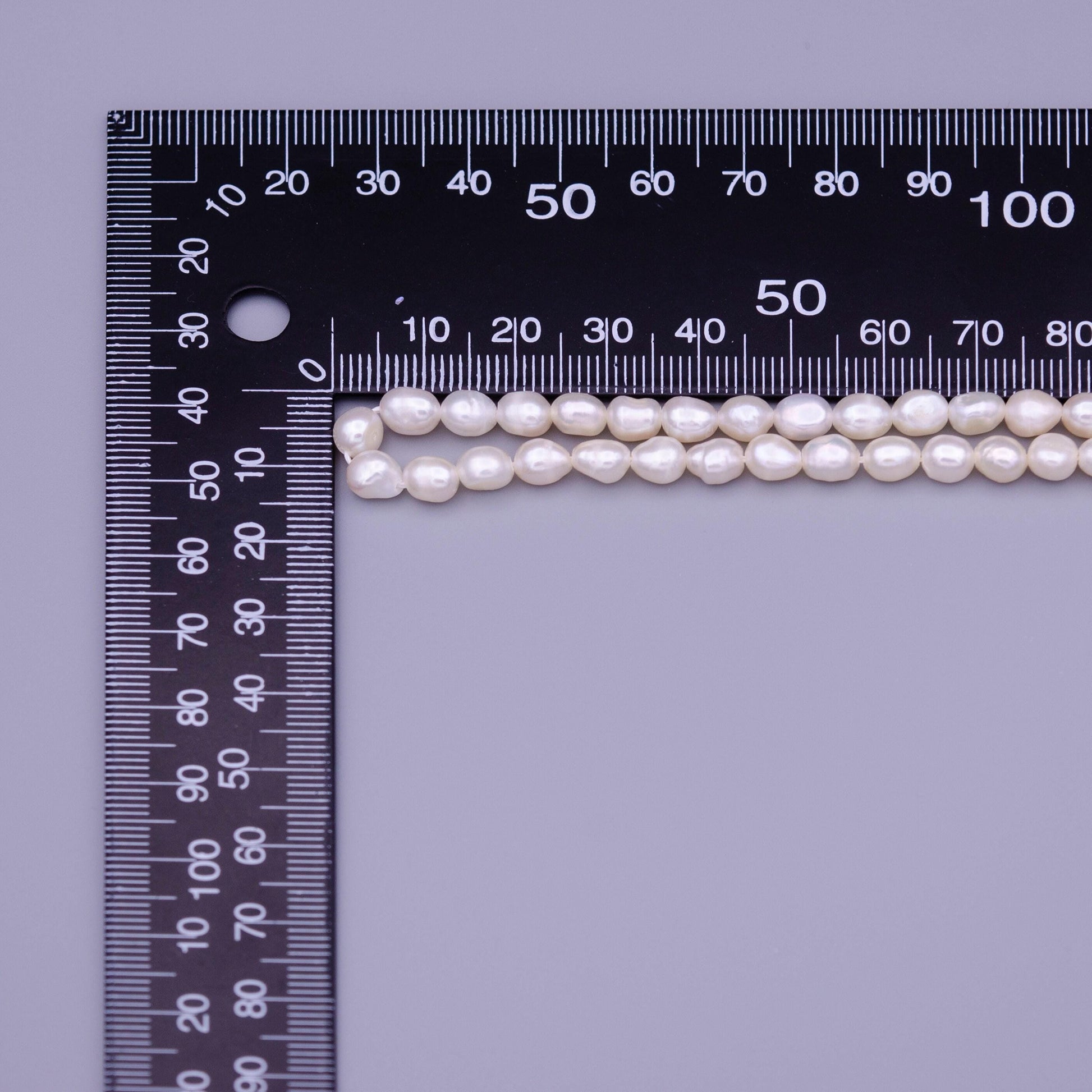 5mm natural white nugget baroque pearl beads genuine natural freshwater baroque pearls per strand wa-1315