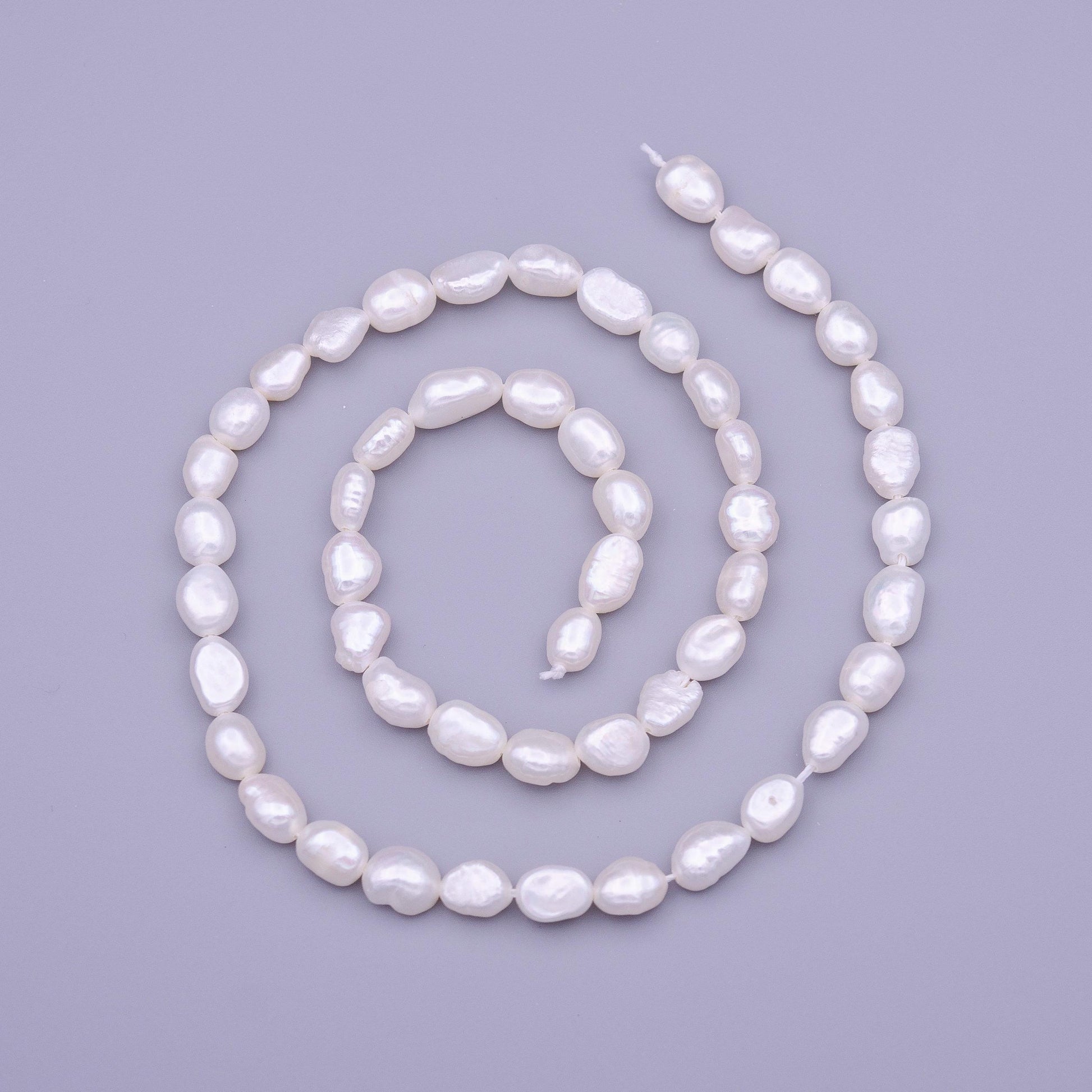 5.6mm aaa small nugget pearl beads, white freshwater pearl beads, loose, pearl strand, seed pearl, natural, luster pearl jewelry wa-1312