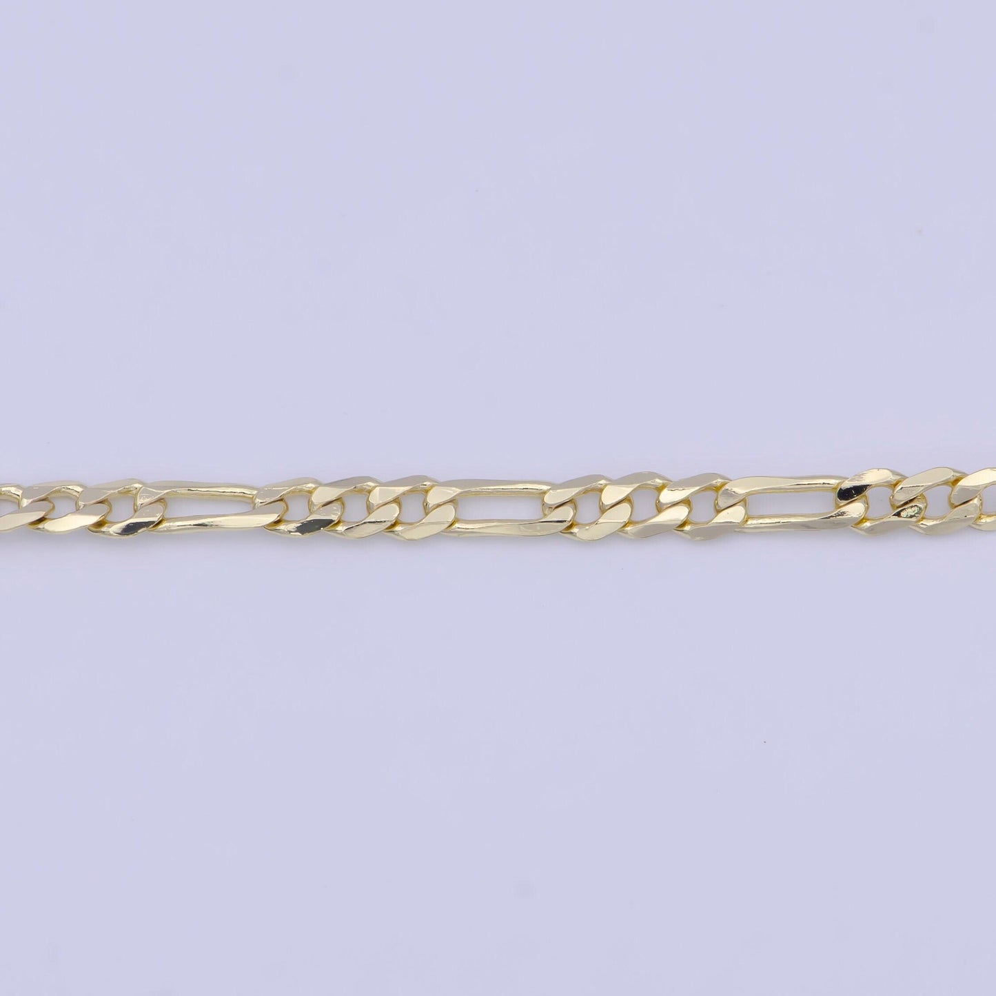 2.5mm gold figaro chain necklace, 14k gold filled 17.0" figaro link ready to wear necklace | wa-1155