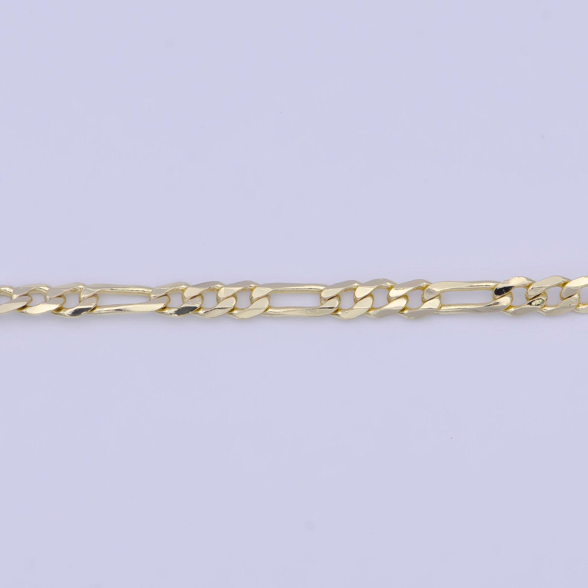 2.5mm gold figaro chain necklace, 14k gold filled 17.0" figaro link ready to wear necklace | wa-1155