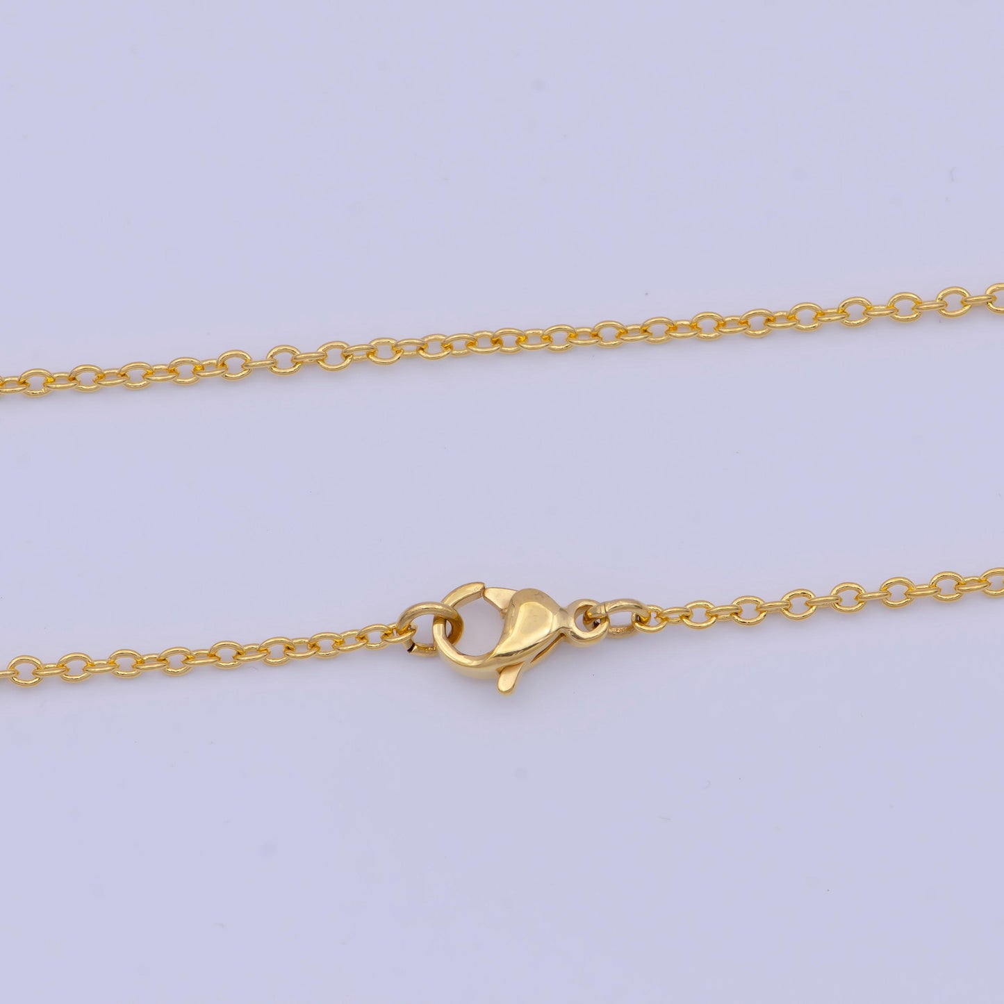 1.6mm gold cable chain necklace, 24k gold filled two lengths cable rolo link ready to wear necklace | wa-1146, wa-1148