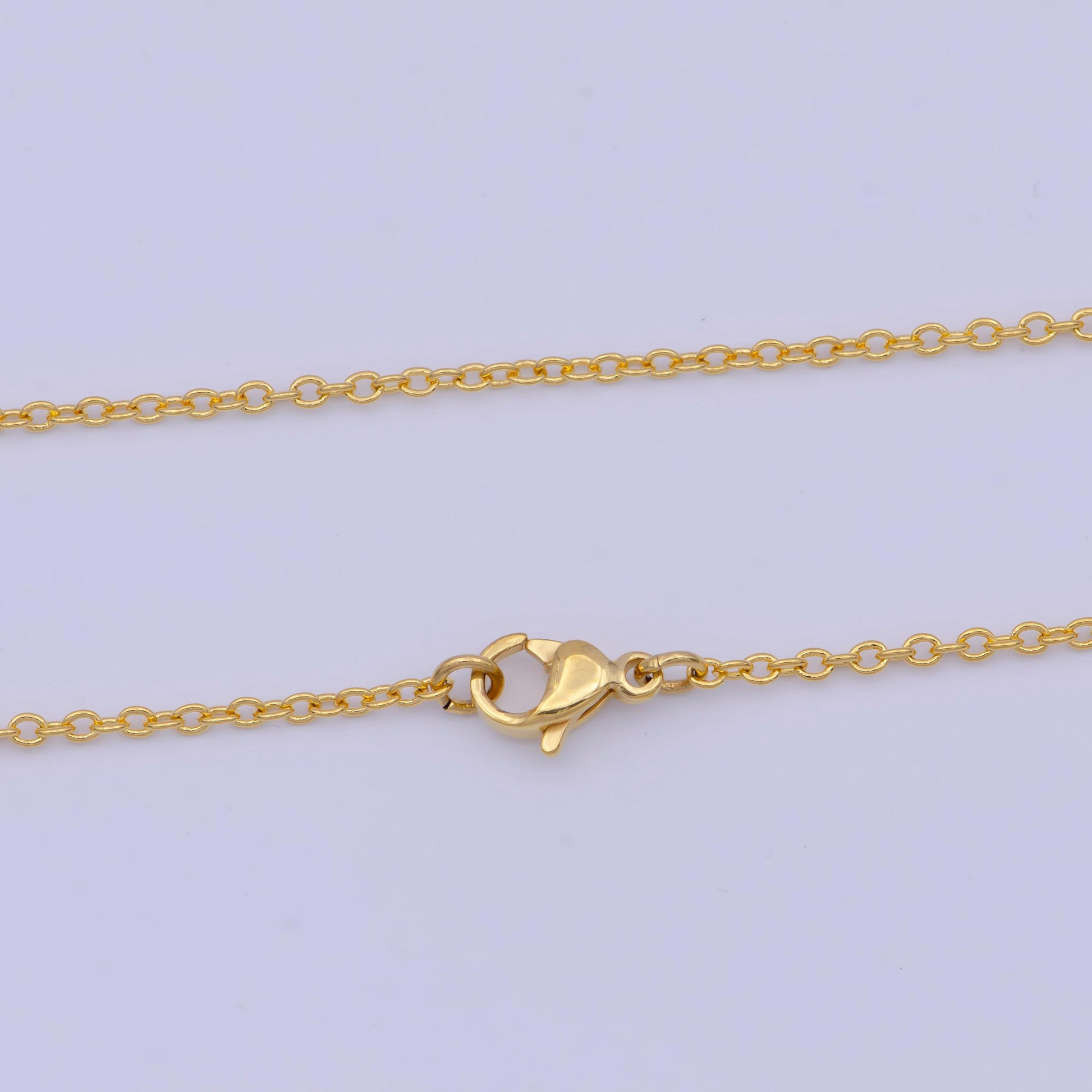1.6mm gold cable chain necklace, 24k gold filled two lengths cable rolo link ready to wear necklace | wa-1146, wa-1148