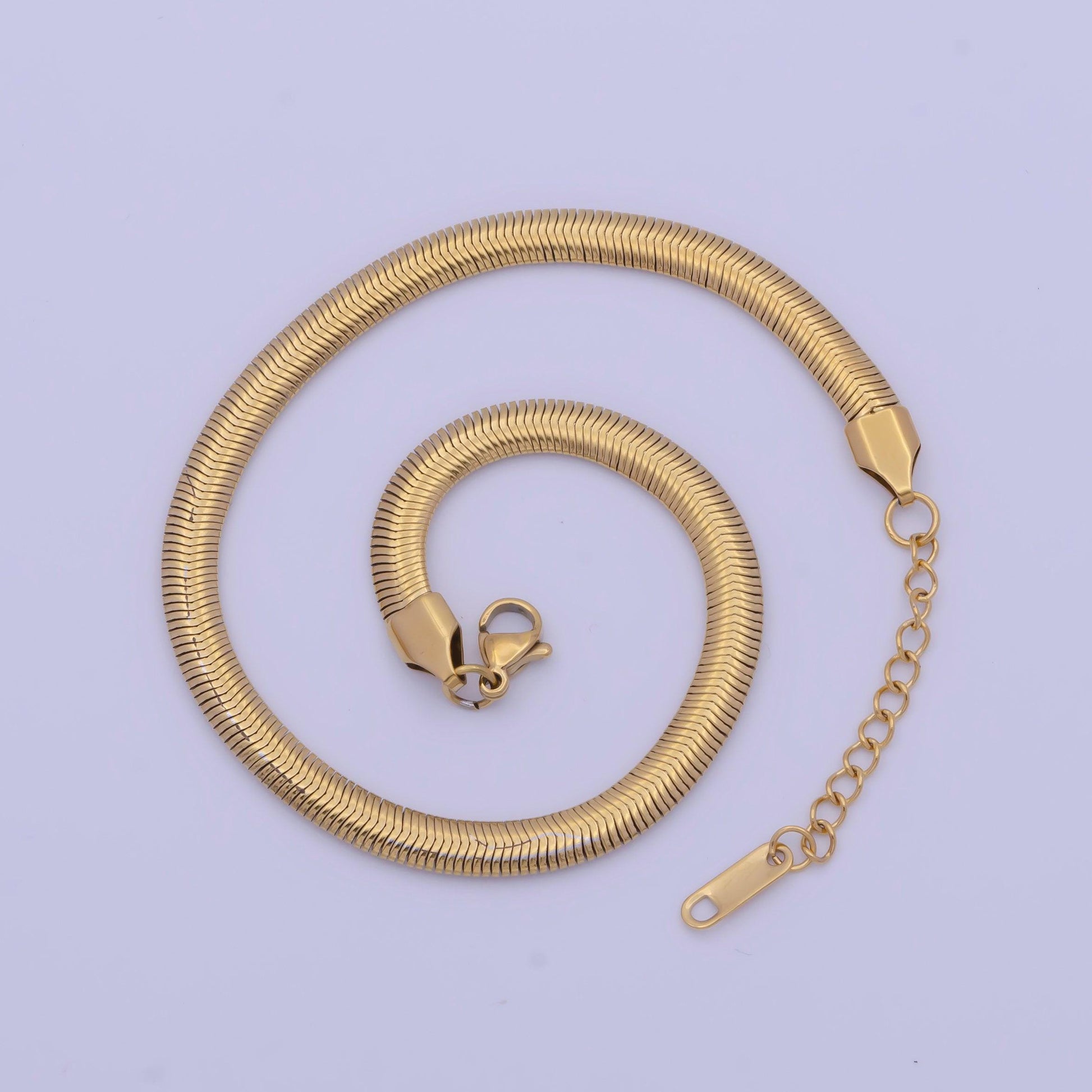 Bold gold, silver herringbone chain gold filled snake chain different sizes delicate gold snake anklet necklace bracelet | wa-1134~wa-1143