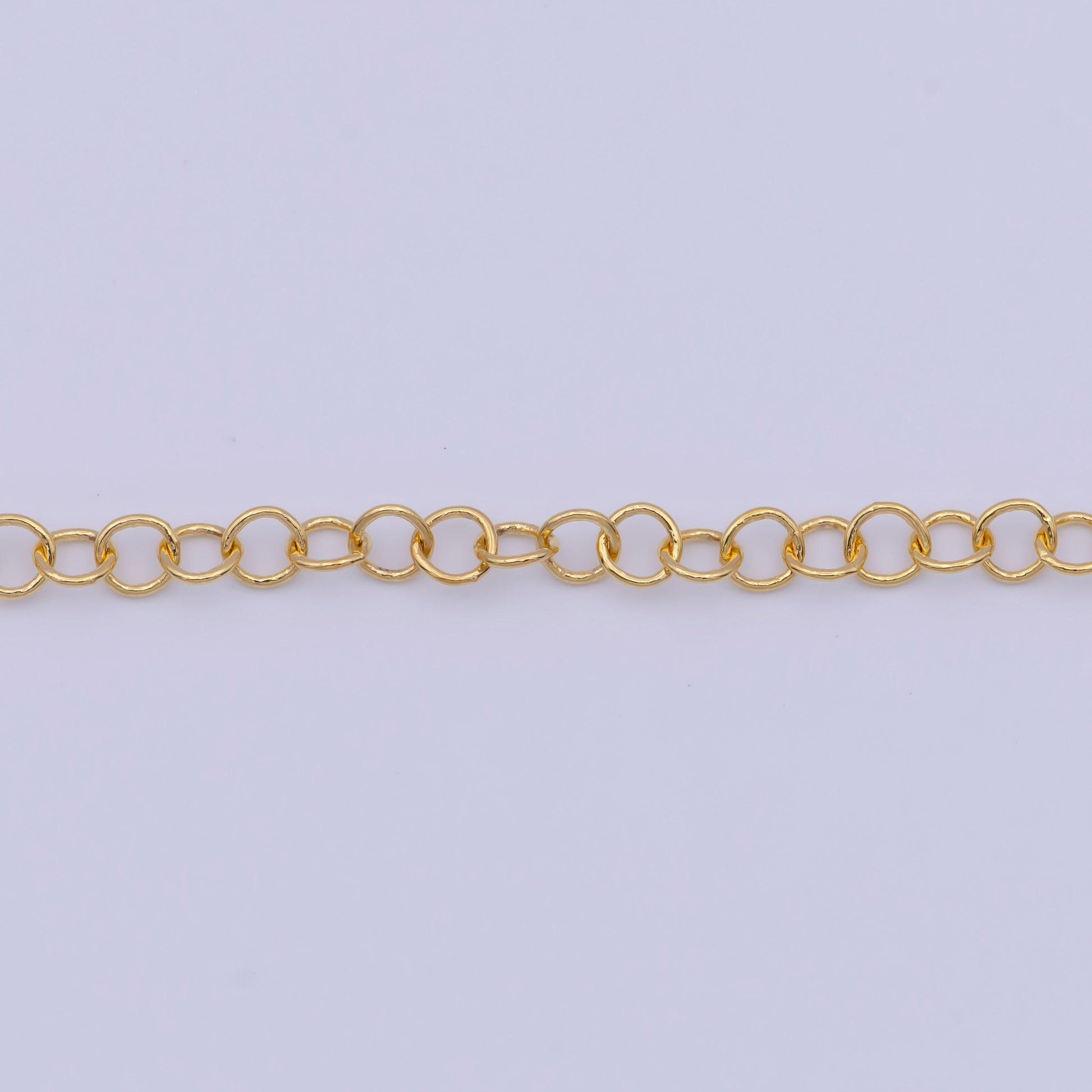 3.5mm gold cable chain necklace, 24k gold plated 17.3" thin medium links cable chain ready to wear necklace | wa-1119