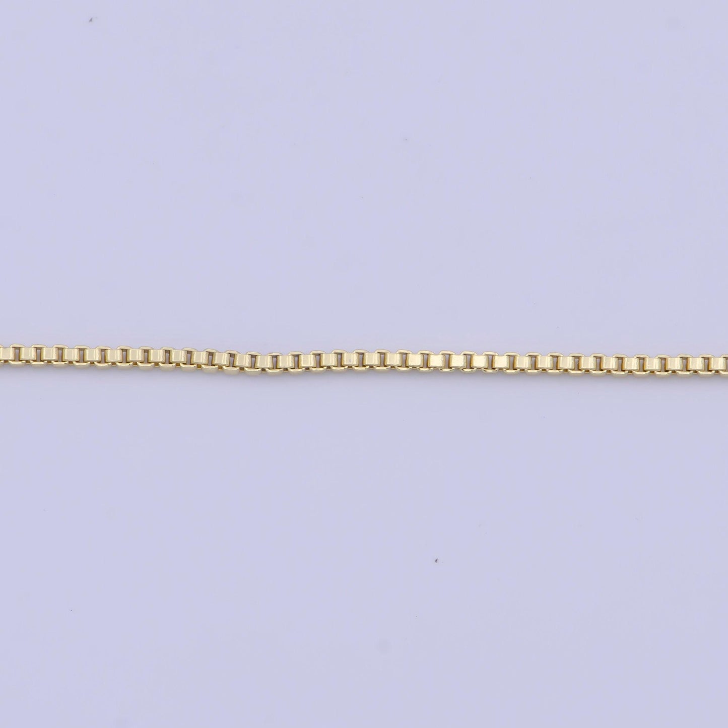 1.0mm dainty gold box chain necklace, 14k gold filled 18.0" box link ready to wear necklace | wa-1115
