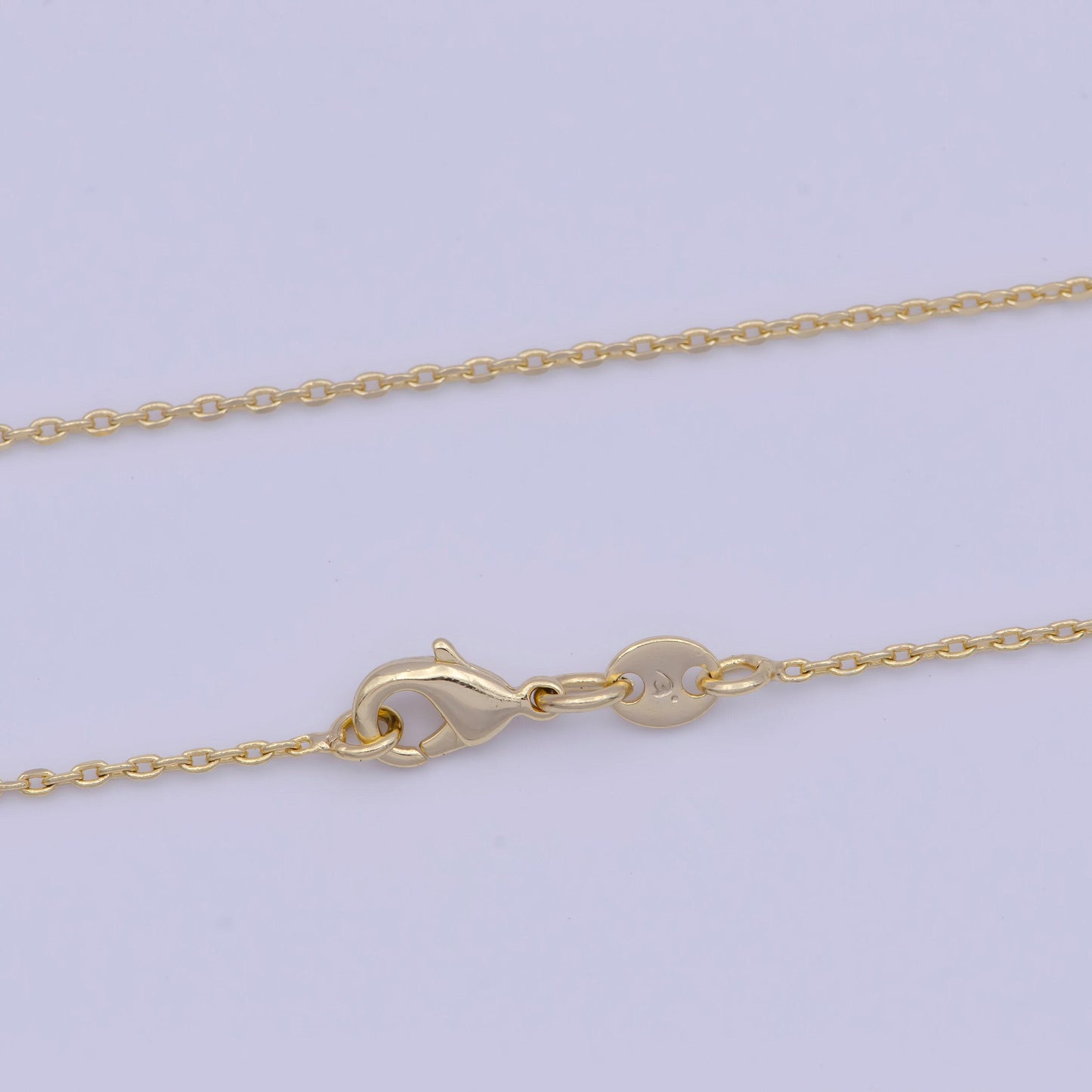 1.0mm dainty cable link necklace, 14k gold plated 18.0" cable chain ready to wear necklace | wa-1112