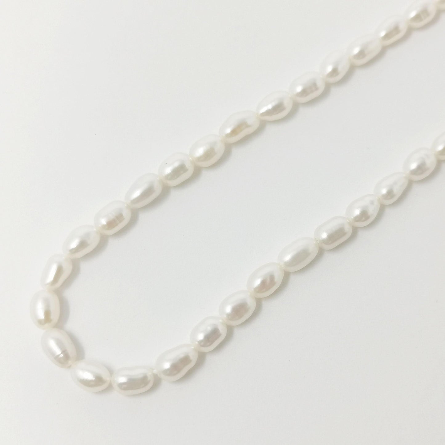Tiny natural white oval rice freshwater pearl beads great luster quality genuine cultured freshwater small seed pearls 3.5mm-4mm aaa, wa-034