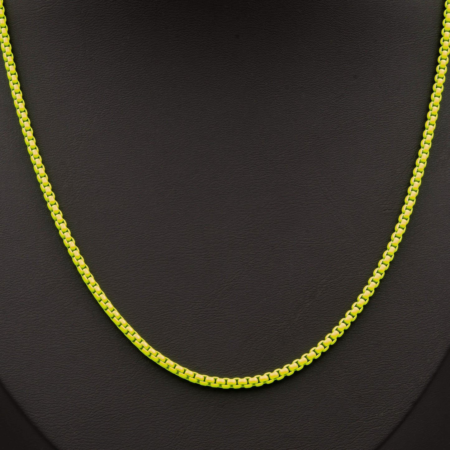 1pc 18''+2" ready to wear highlight green fancy enamel link rolo cable chain square link necklace,width 2.6mm perfect for pendant wa-010