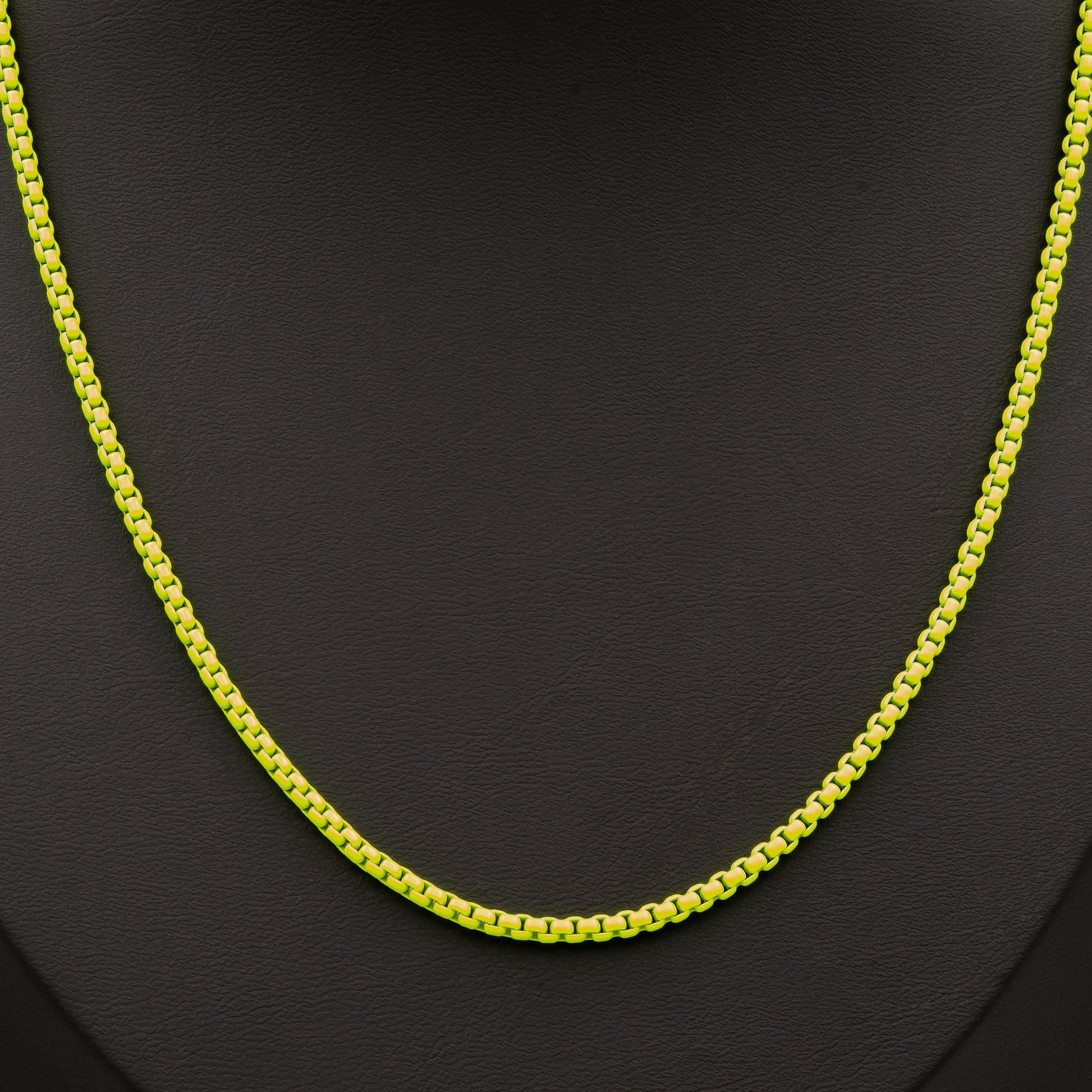 1pc 18''+2" ready to wear highlight green fancy enamel link rolo cable chain square link necklace,width 2.6mm perfect for pendant wa-010