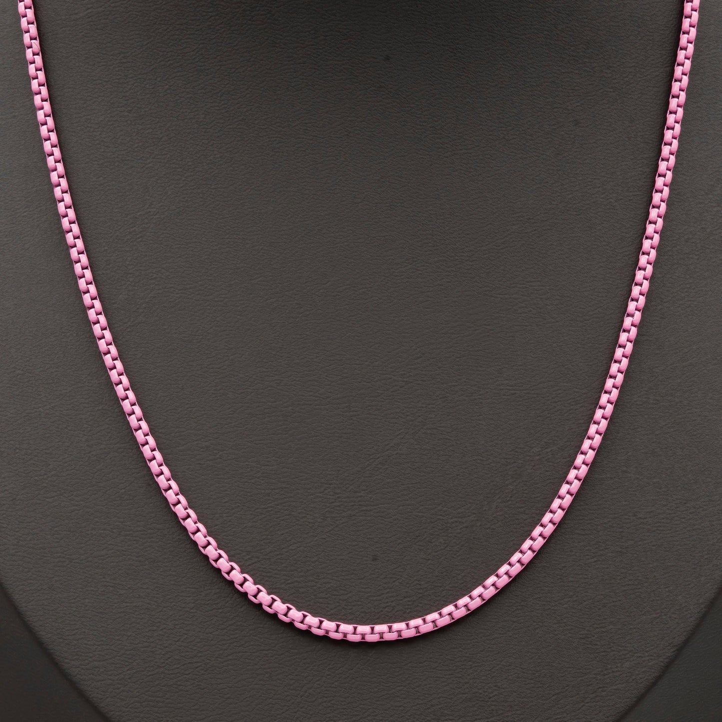 1pc 18''+2 " ready to wear pink fancy enamel link rolo cable chain,square link chain necklace,width 2.6mm perfect for pendant charm,1019