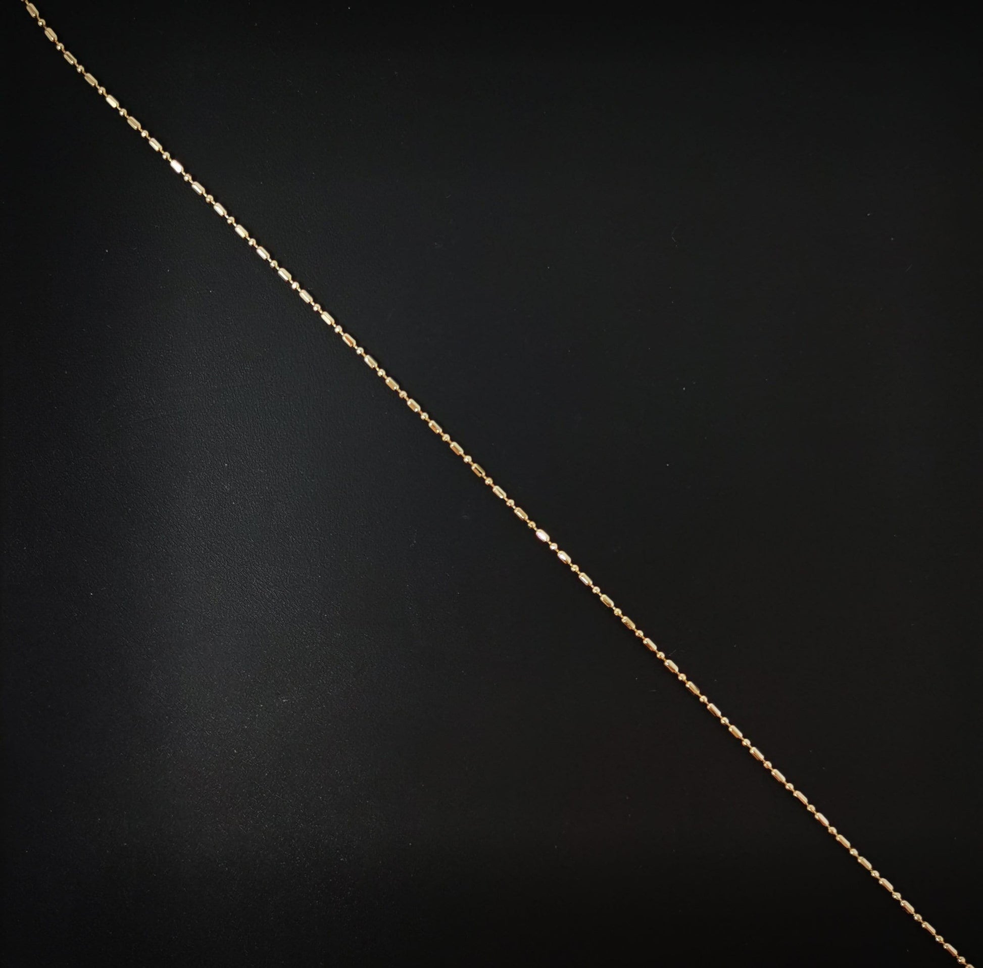 1pc19.8'' ready to use 24k gold bead necklace chain, layering beaded chain, dainty beaded necklace, for chain necklace, 902