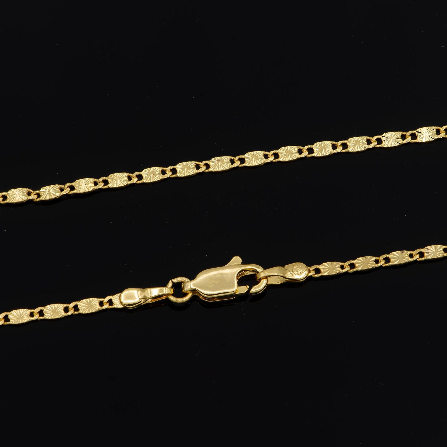 1pc 23.8'' ready to use 24k gold unique necklace chain, layering plate lock chain dainty necklace, perfect for pendant necklace, 891