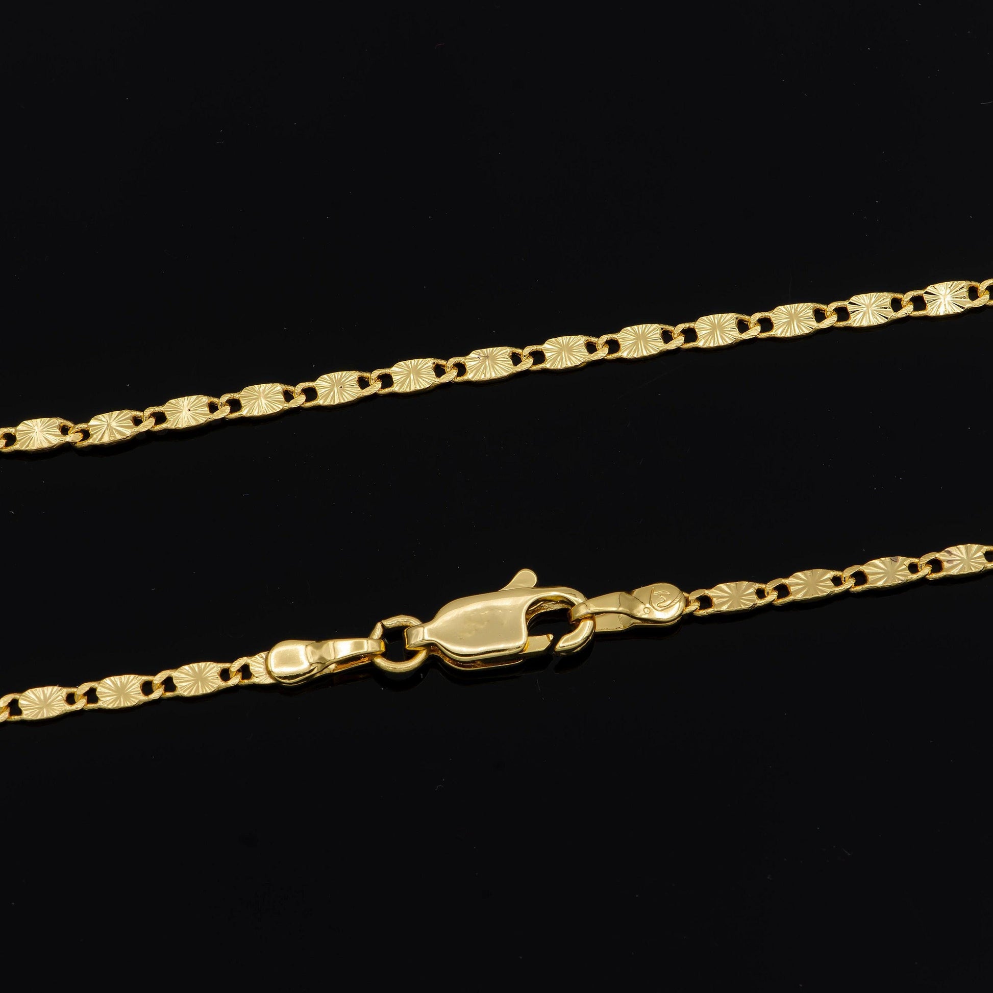 1pc 23.8'' ready to use 24k gold unique necklace chain, layering plate lock chain dainty necklace, perfect for pendant necklace, 891