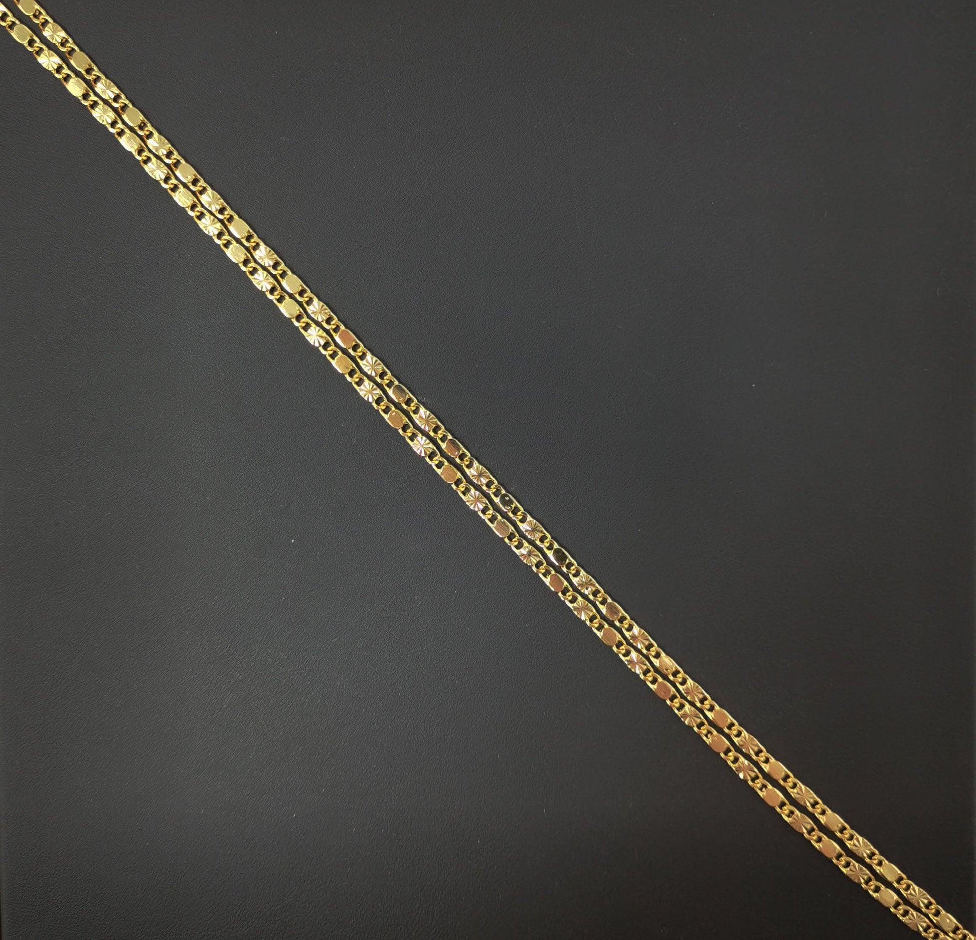 1pc 23.8'' ready to use 24k gold unique necklace chain, layering plate lock chain dainty necklace, perfect for pendant necklace, 891