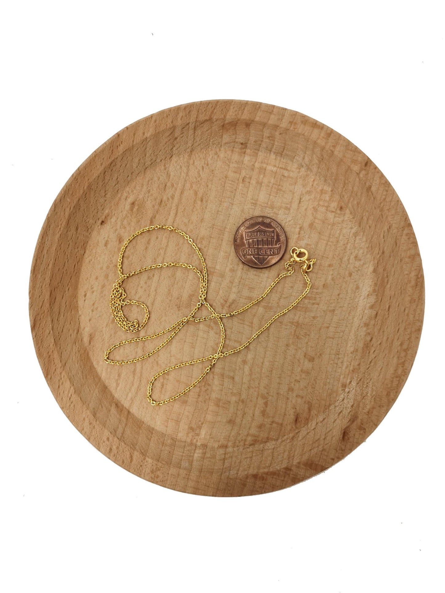 17.7'' ready to use 24k gold thin rolo necklace chain, layering rolo chain dainty necklace, for pendant charm necklace making, 835