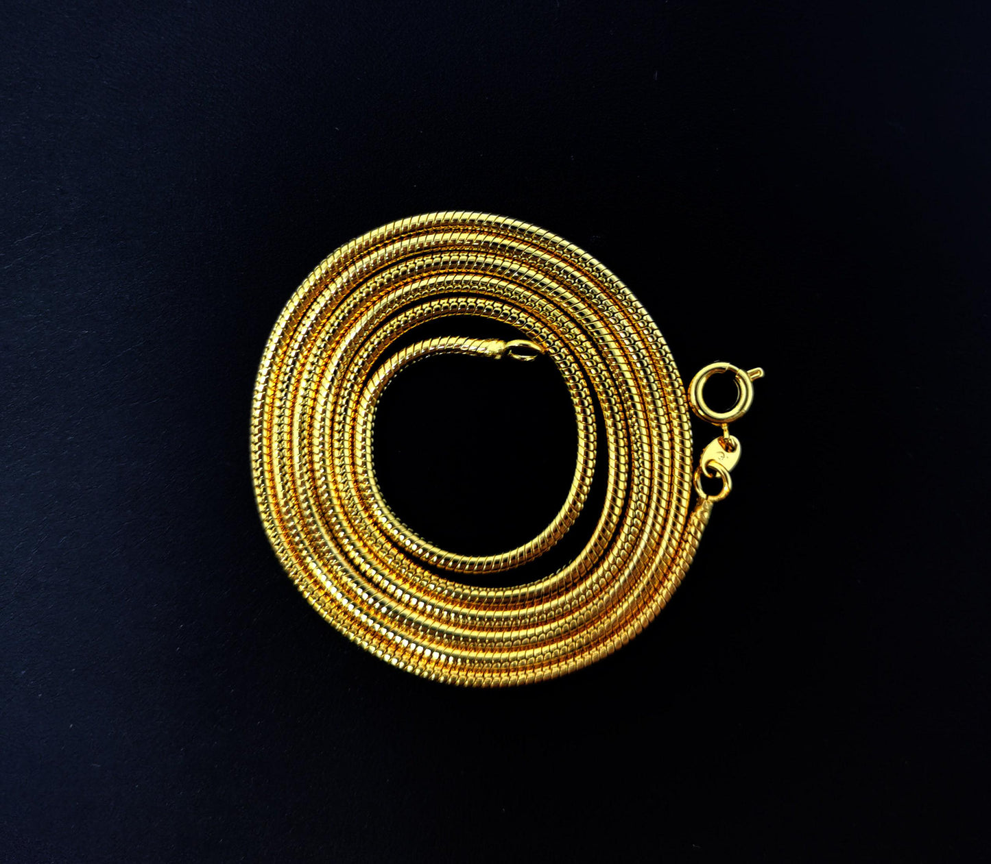 1pc 19.7'' ready to use 24k gold cocoon necklace chain, layer snake chain dainty necklace, for pendant charm necklace making, 830