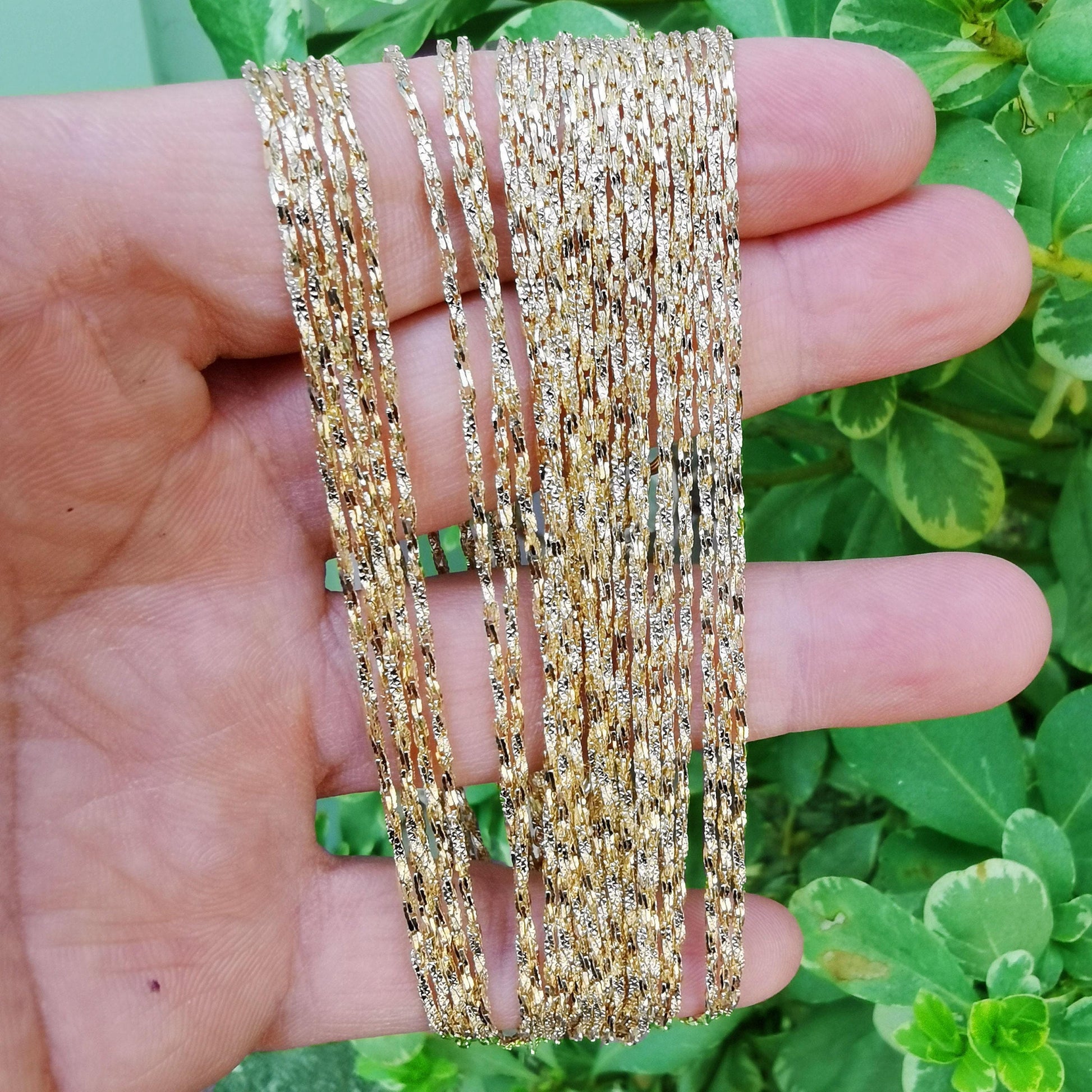 1pc 17.9'' ready to use 14k gold filled flakes singapore necklace chain, layering spiral chain dainty necklace, for pendant necklace, 785