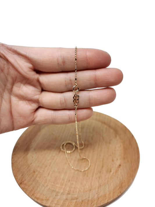 1pc 15.6'' ready to use gold bead necklace chain, layering beaded chain dainty necklace, perfect for pendant charm necklace, 656