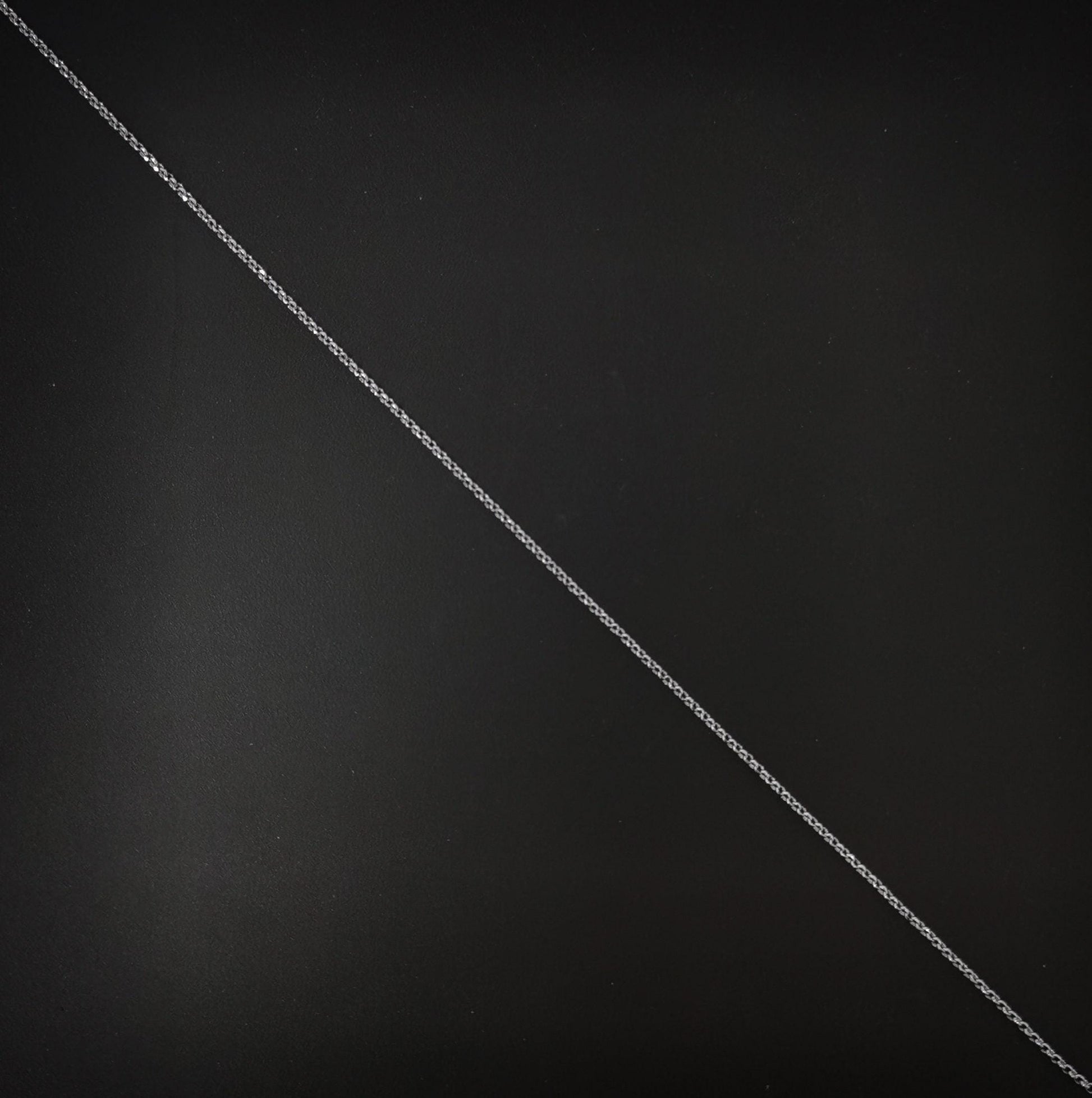 1pc 17.7'' ready to use white gold thin rolo necklace chain, layering rolo chain dainty necklace, for pendant charm necklace, ch-643