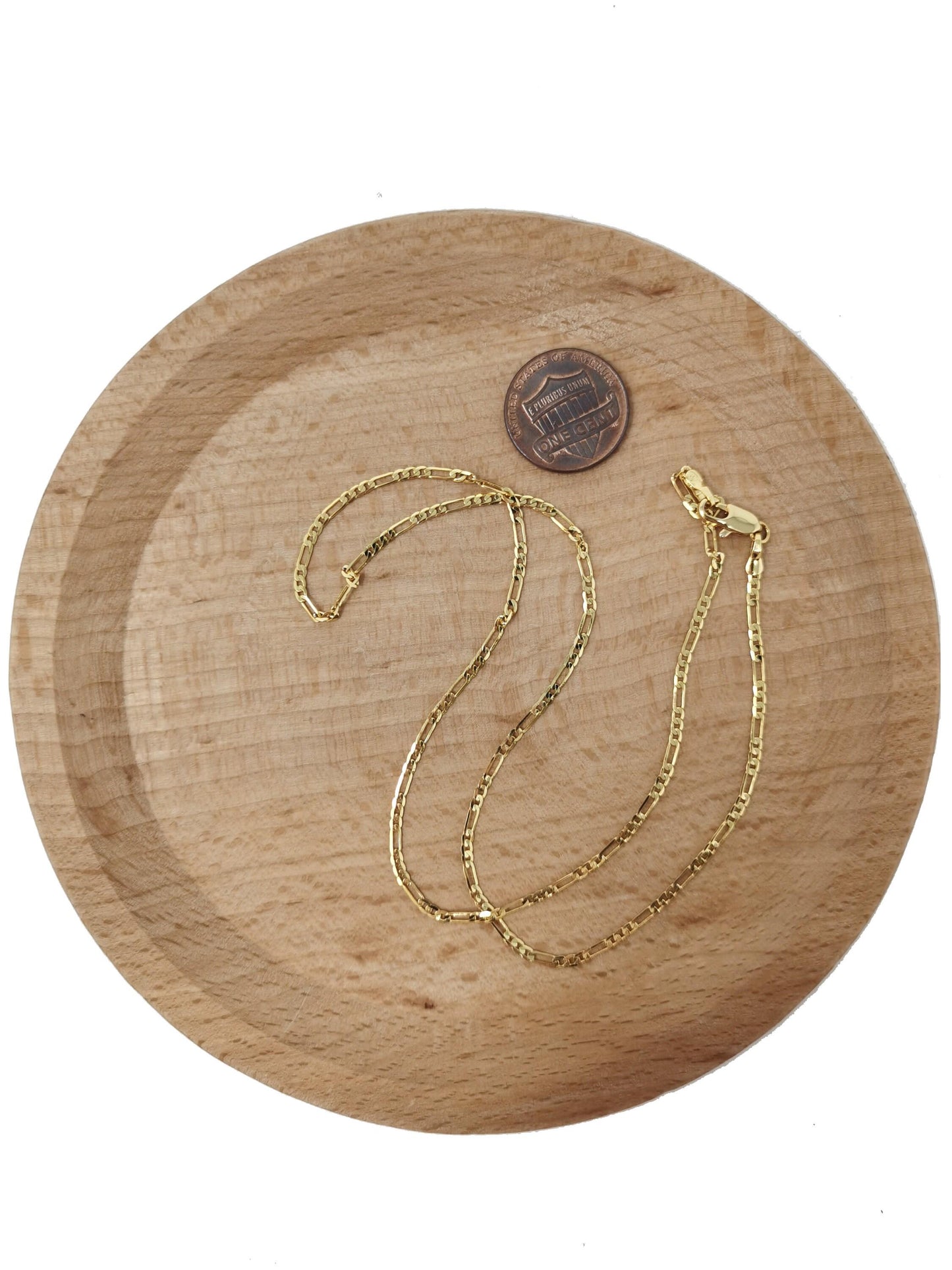 1pc 17.7'' ready to use gold figaro necklace chain, layering figaro chain dainty necklace, perfect for pendant charm necklace, 466