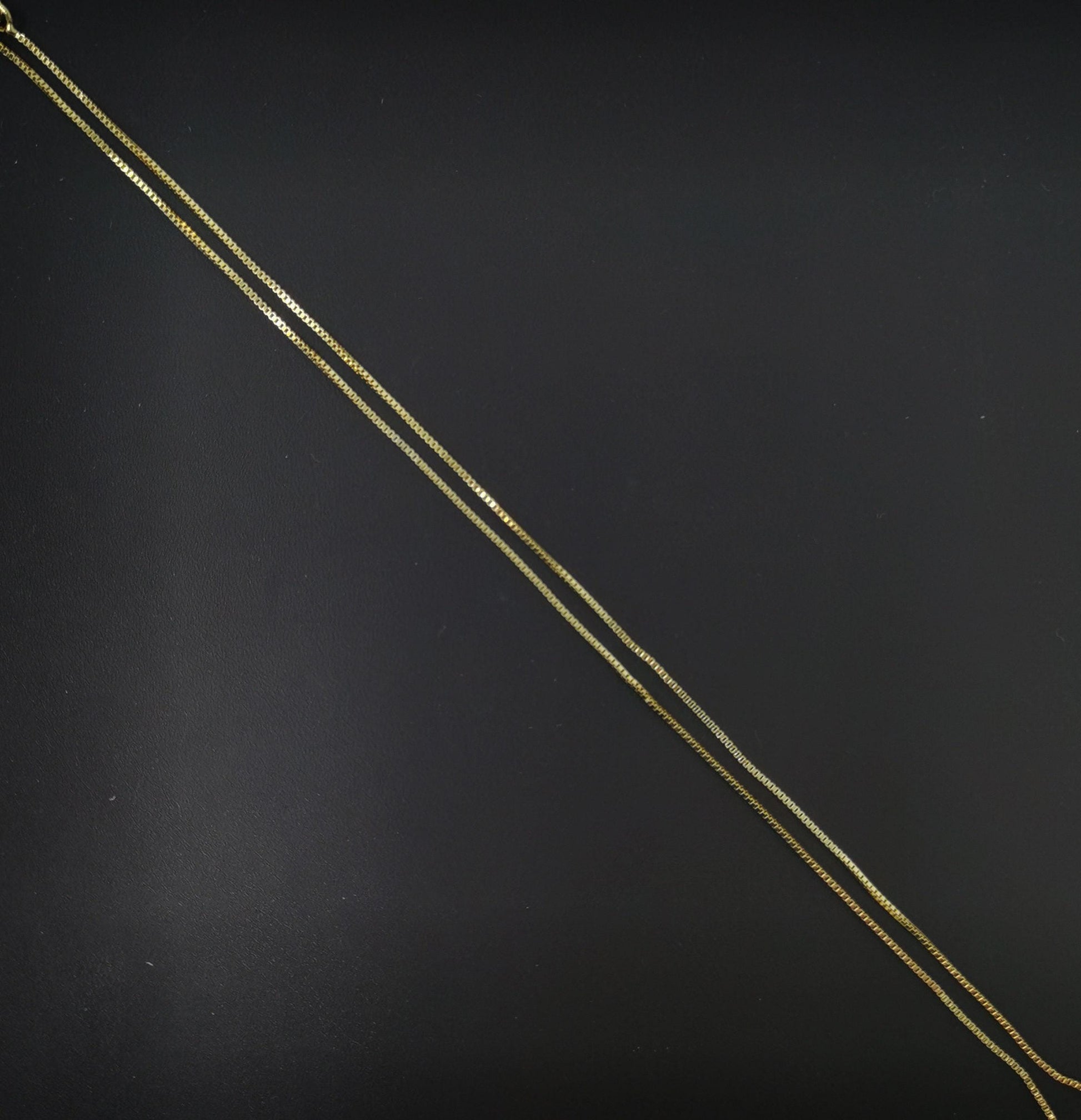 1pc 15.7'' ready to wear 14k gold square box chain necklace, layering dainty box chain jewelry making with pendant charm supplies,564