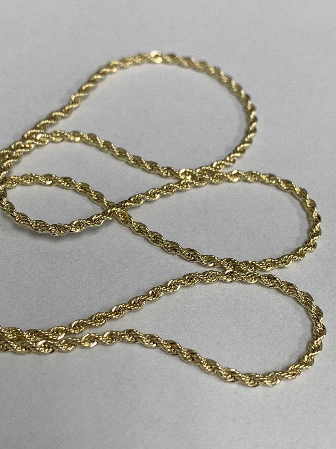 1pc 17.7'' ready to use 14k gold filled rope necklace chain,1.6mm layering rope chain bold necklace,for pendant charm necklace making,ch-562