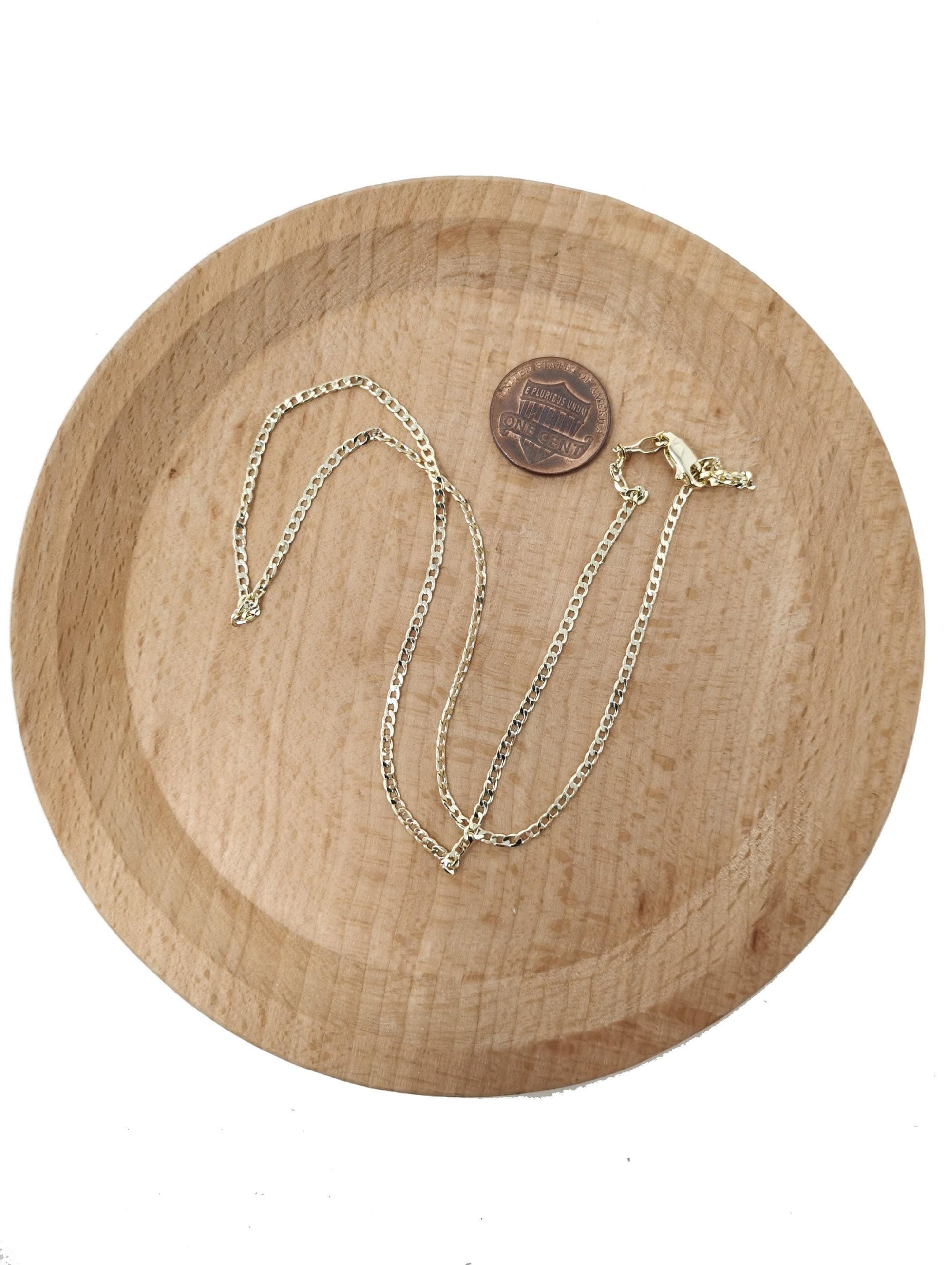 1pc 17.7'' ready to use 14k gold filled herringbone curb necklace chain, layer curb chain dainty necklace, for pendant charm necklace making