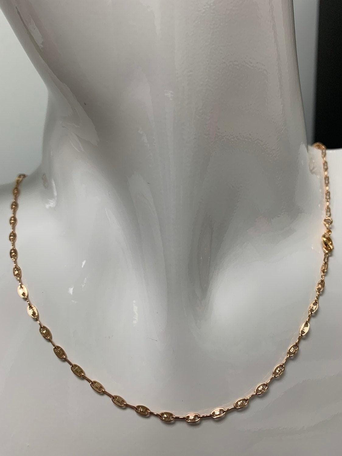1pc 15.7'' ready to use 18k gold anchor necklace chain,layering sunburst chain dainty necklace,for pendant charm necklace making, 510
