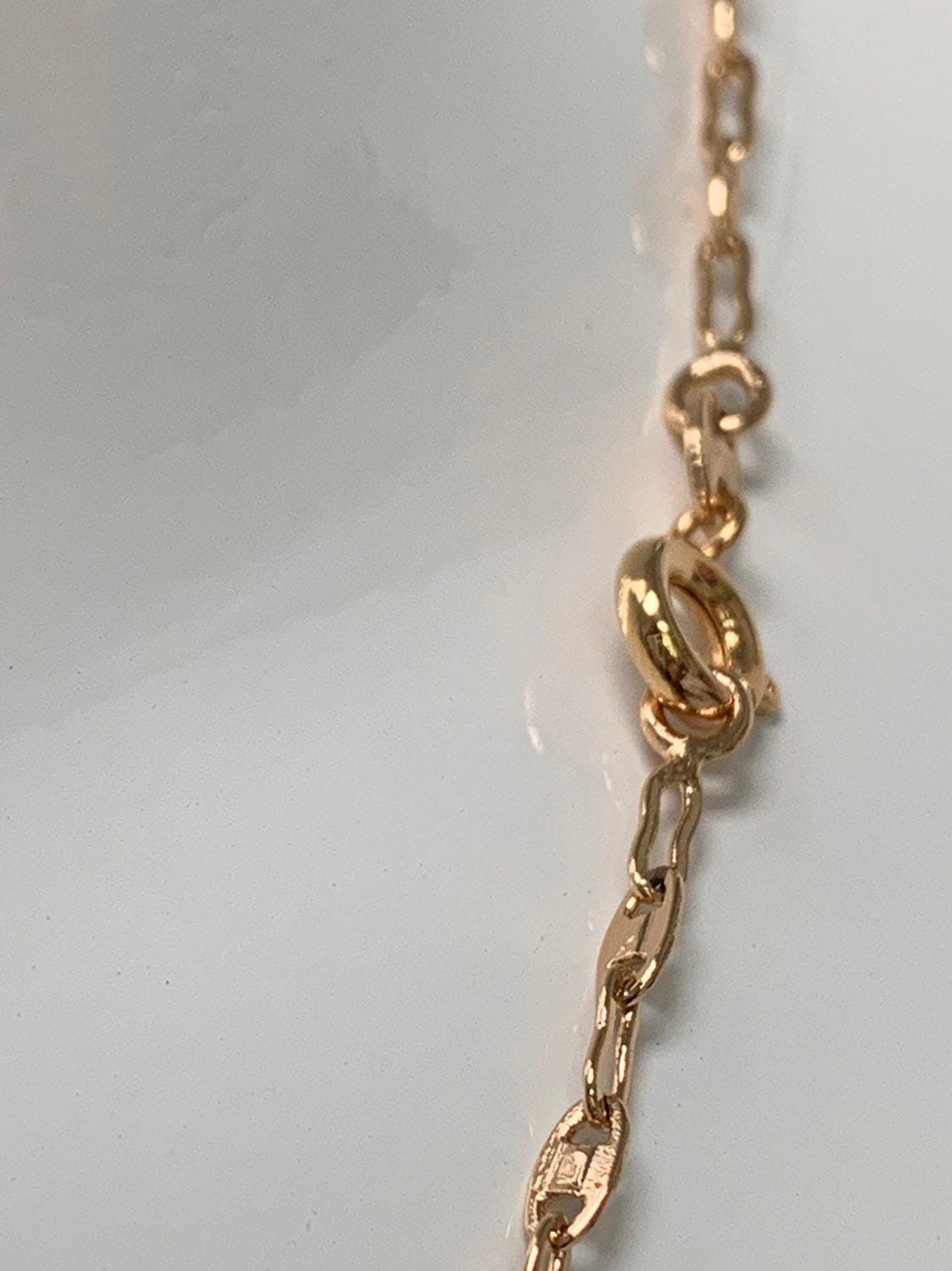 1pc 15.7'' ready to use 18k gold anchor necklace chain,layering sunburst chain dainty necklace,for pendant charm necklace making, 510