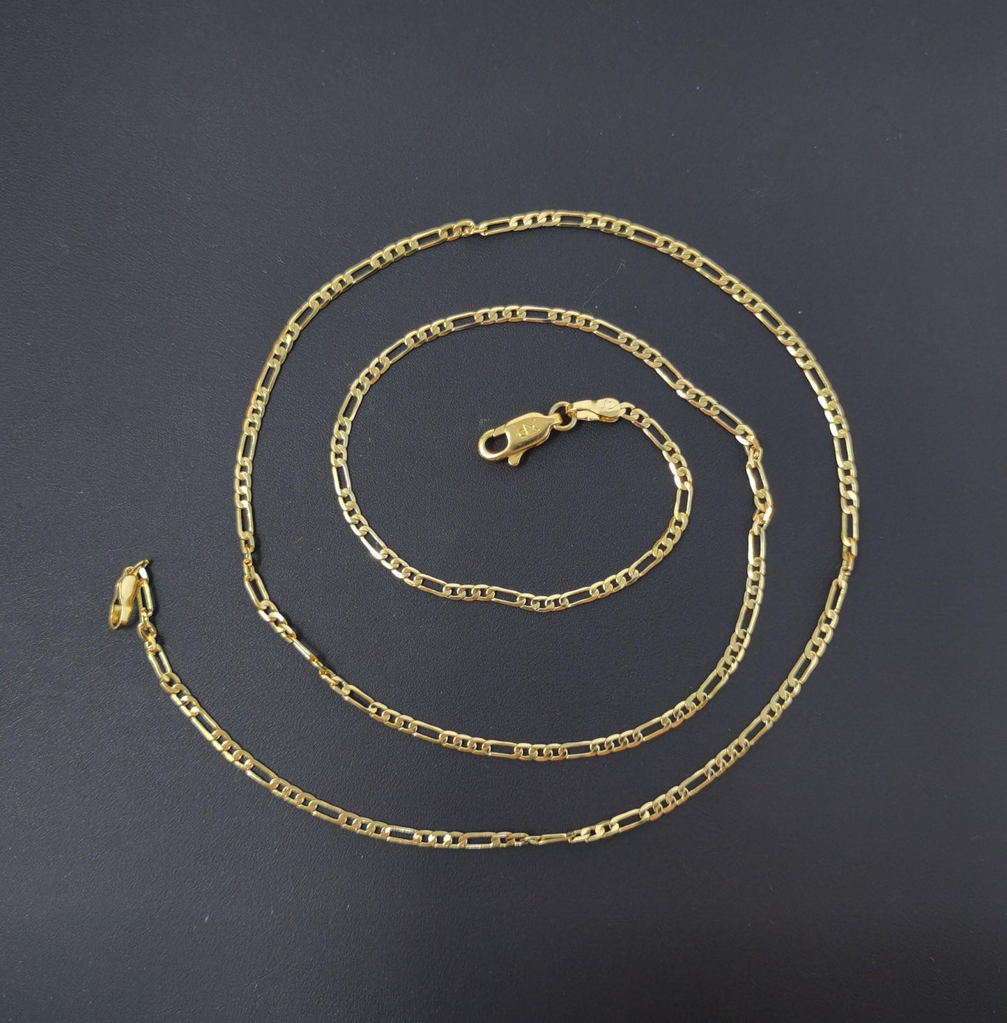 1pc 19.6'' ready to use gold figaro necklace chain, layering figaro chain dainty necklace, perfect for pendant charm necklace, 475