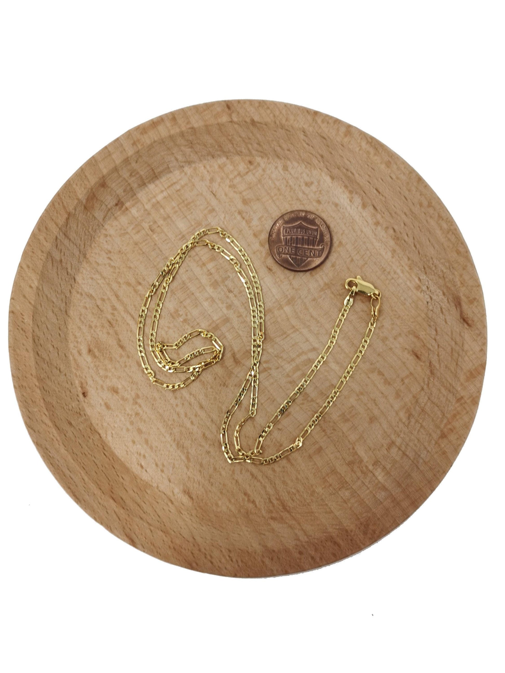1pc 19.6'' ready to use gold figaro necklace chain, layering figaro chain dainty necklace, perfect for pendant charm necklace, 475