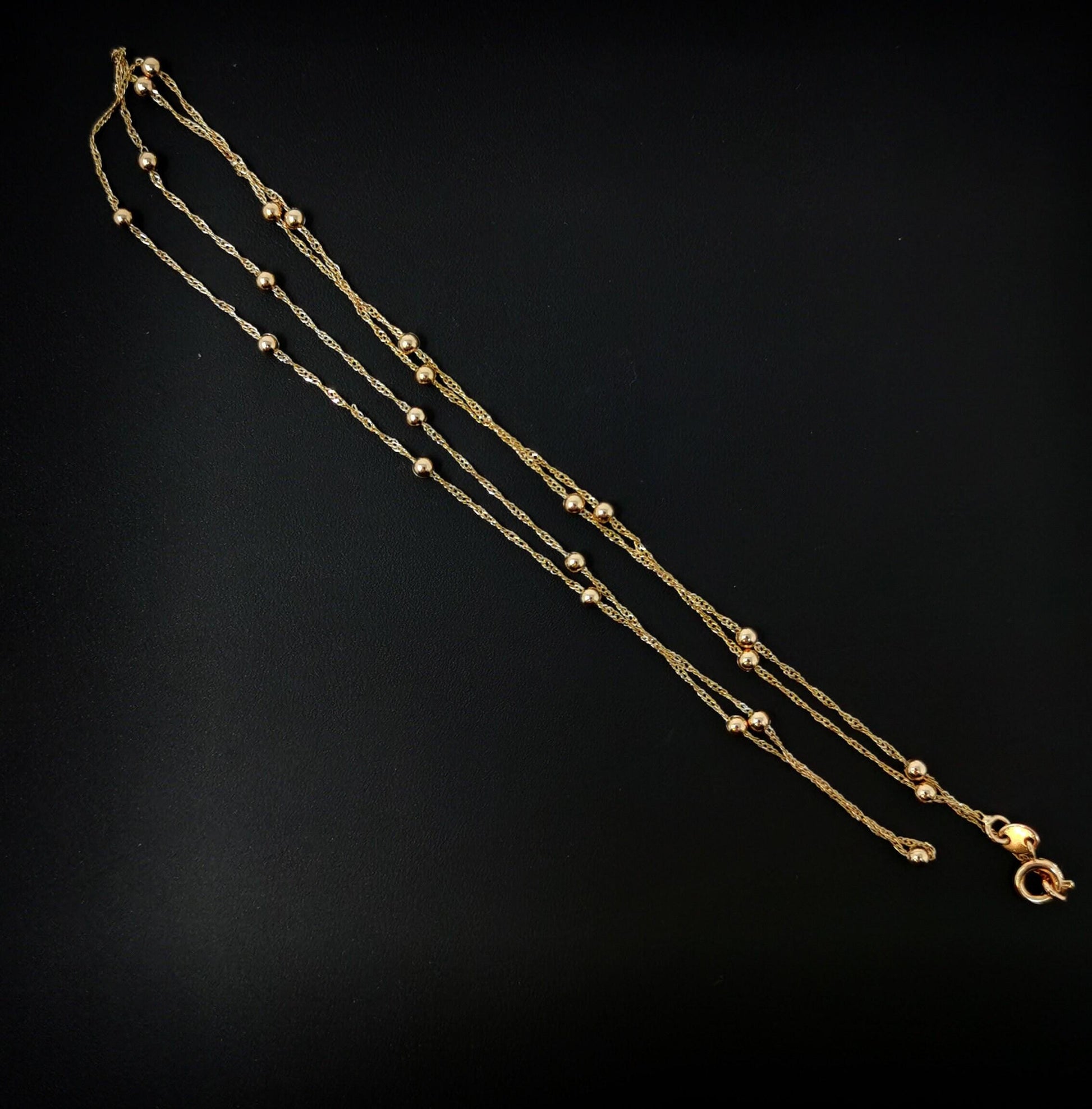 1pc 19.5'' ready to use gold ball necklace chain, layering satellite chain dainty necklace,perfect for pendant charm necklace, 411
