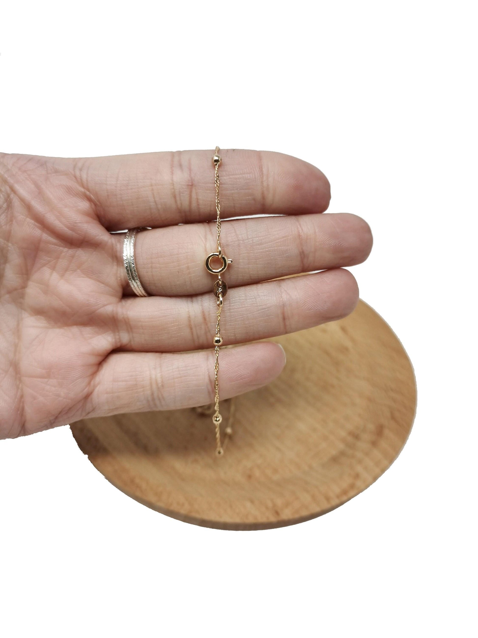 1pc 19.5'' ready to use gold ball necklace chain, layering satellite chain dainty necklace,perfect for pendant charm necklace, 411