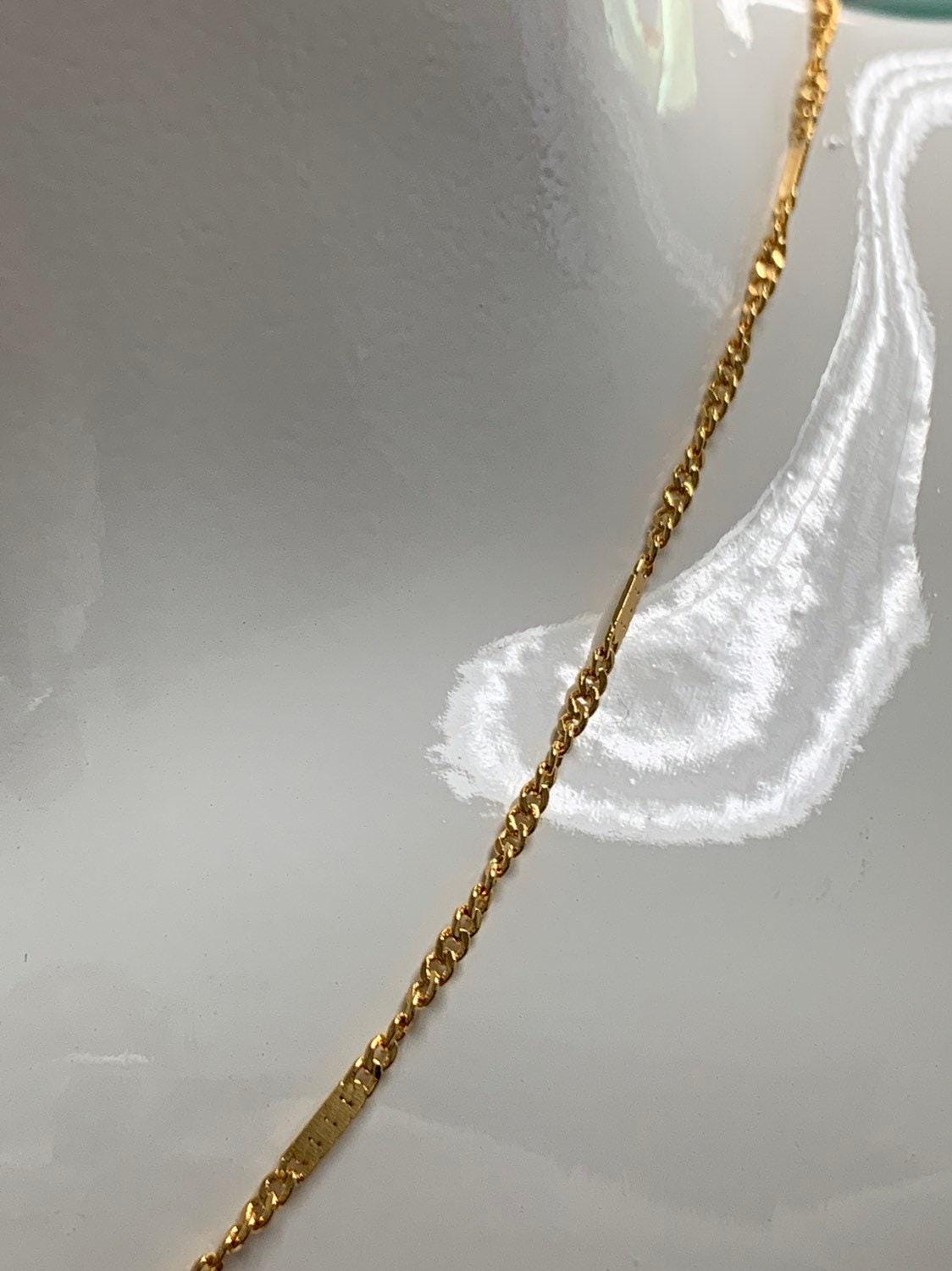 1pc 17.5'' ready to use gold singapore necklace, layering spiral bar chain dainty necklace, perfect for pendant necklace, 330