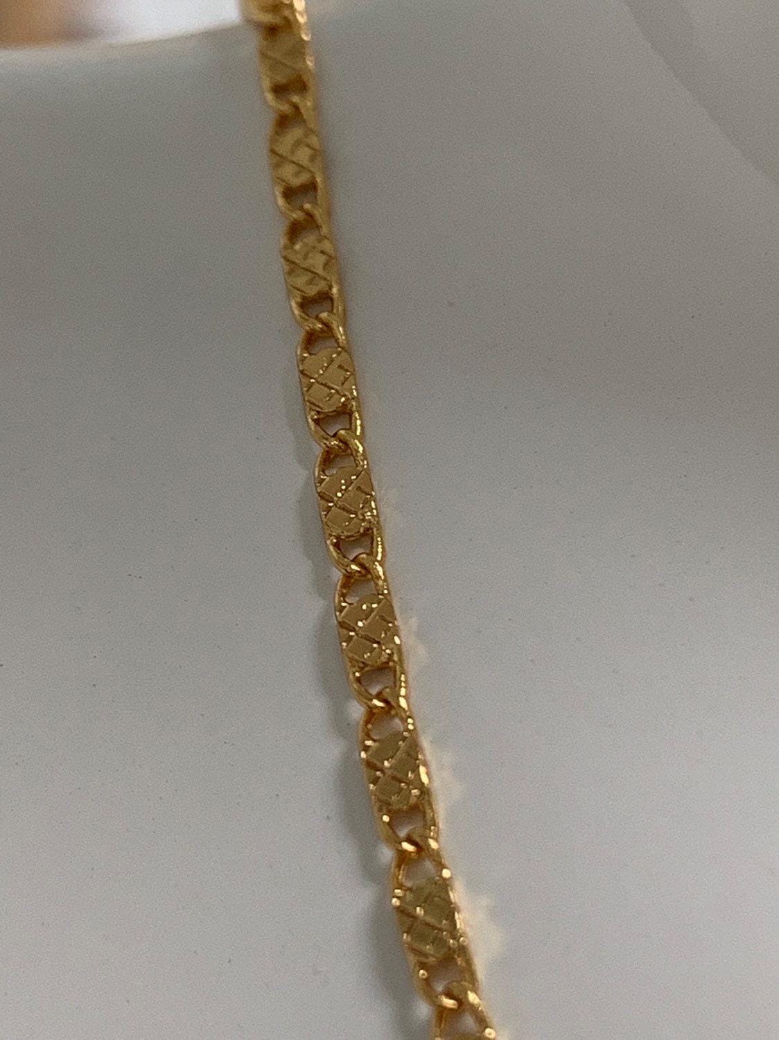 1pc dainty 17.5'' ready to use 24k gold unique necklace chain, plate lock chain delicate necklace, perfect for pendant necklace, 326