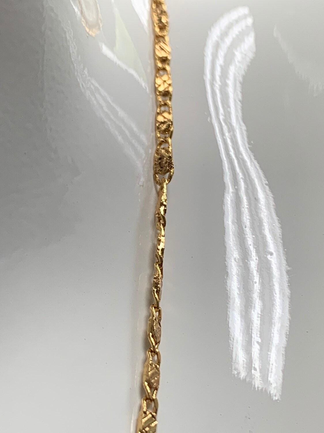 1pc dainty 17.5'' ready to use 24k gold unique necklace chain, plate lock chain delicate necklace, perfect for pendant necklace, 326