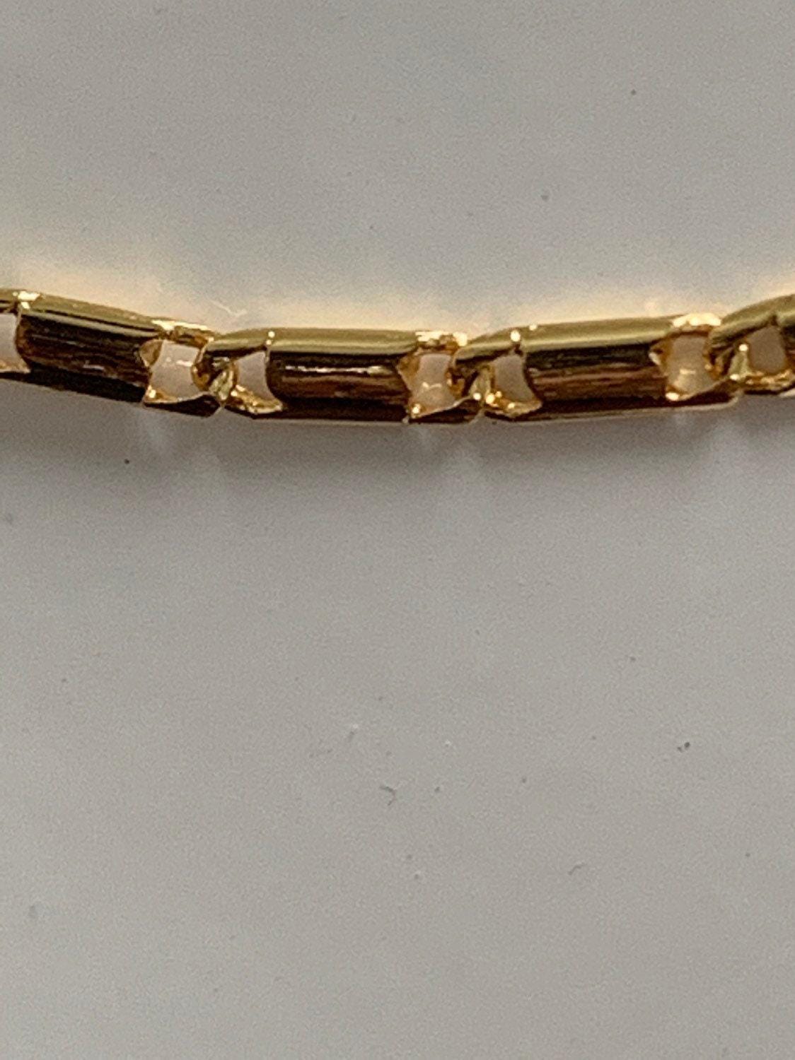1pc dainty 19.5'' ready to use 24k gold unique necklace chain, plate lock chain delicate necklace, perfect for pendant necklace, 300