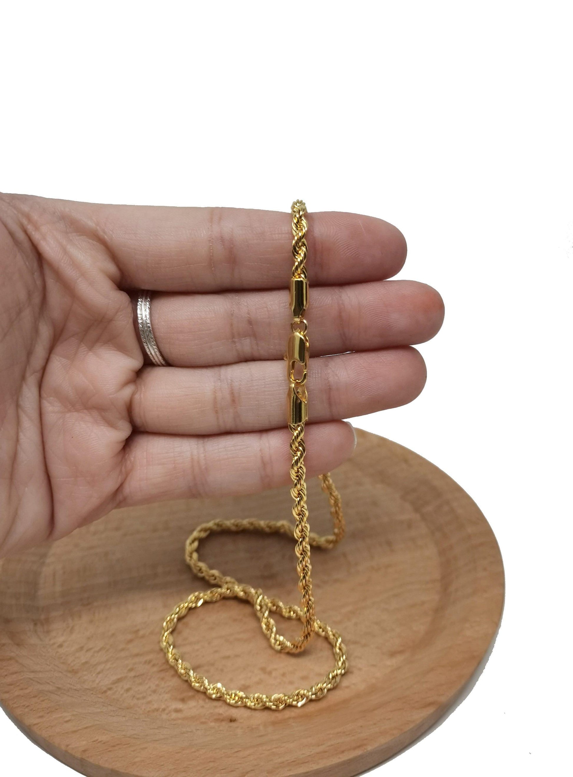 1pc 18'' ready to use gold rope necklace chain, layering rope chain dainty necklace, for pendant charm necklace, chain-435/ 290