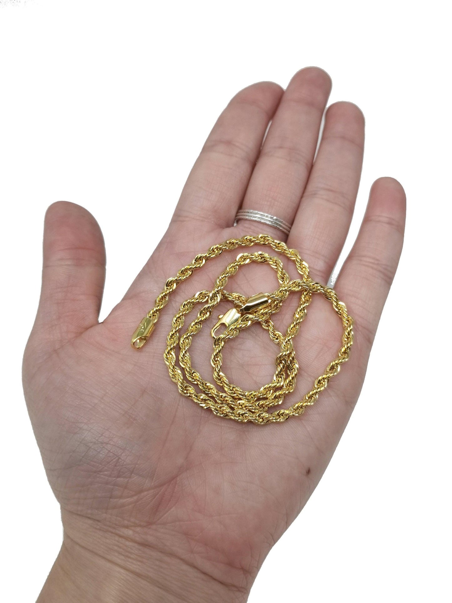 1pc 18'' ready to use gold rope necklace chain, layering rope chain dainty necklace, for pendant charm necklace, chain-435/ 290