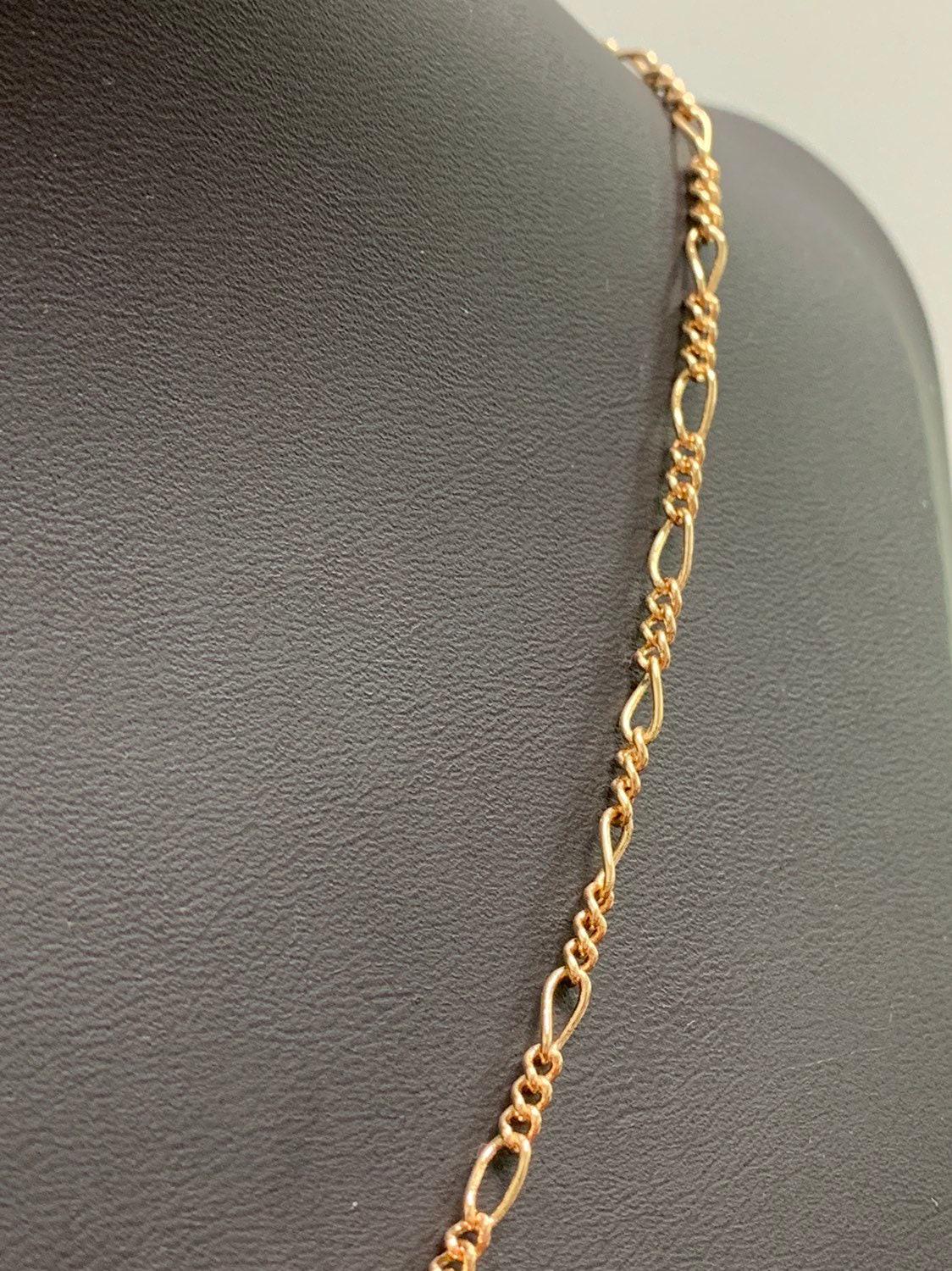 1pc 18'' 18k ready to use gold figaro necklace chain,layering figaro chain dainty necklace,perfect for pendant charmnecklace cn-275